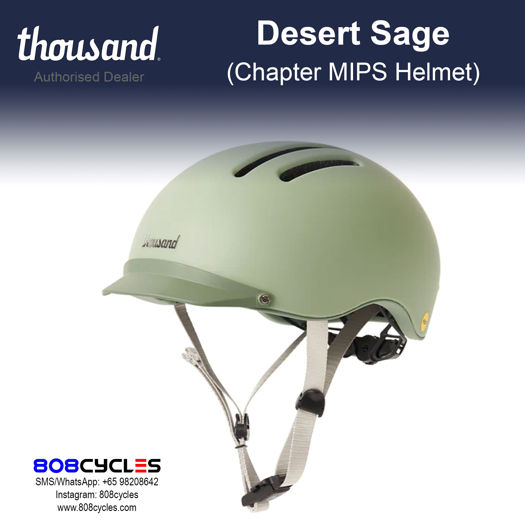 Thousand Chapter MIPS Bike Helmet – Desert Sage - Image 10