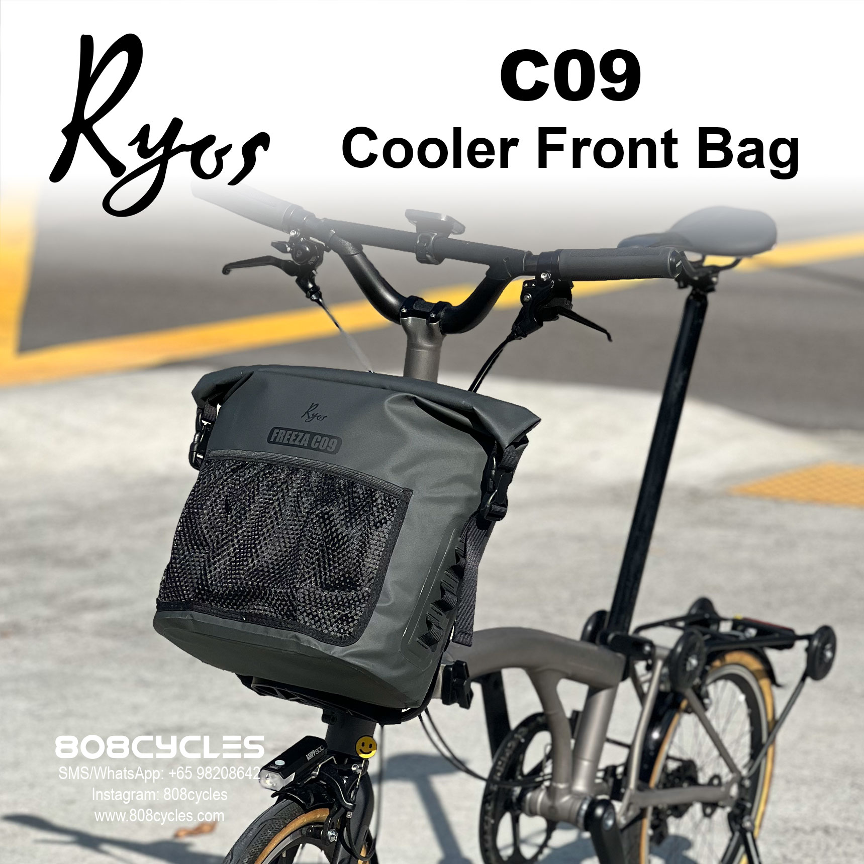 Ryos C09 Cooler Bag for Brompton (Charcoal) - Image 2