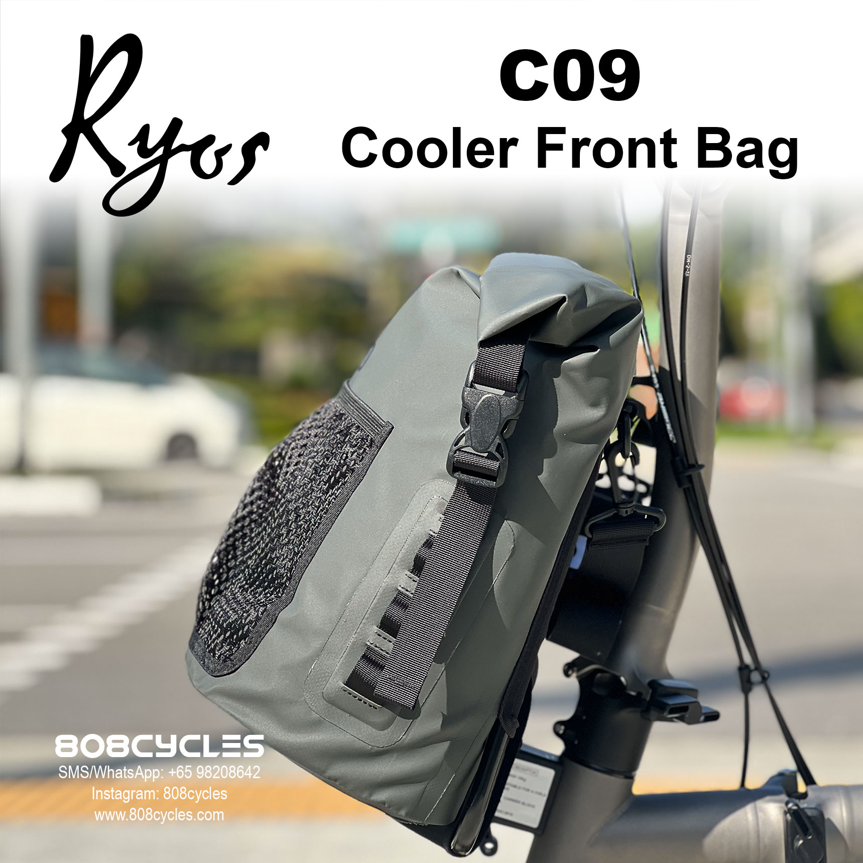 Ryos C09 Cooler Bag for Brompton (Charcoal) - Image 4