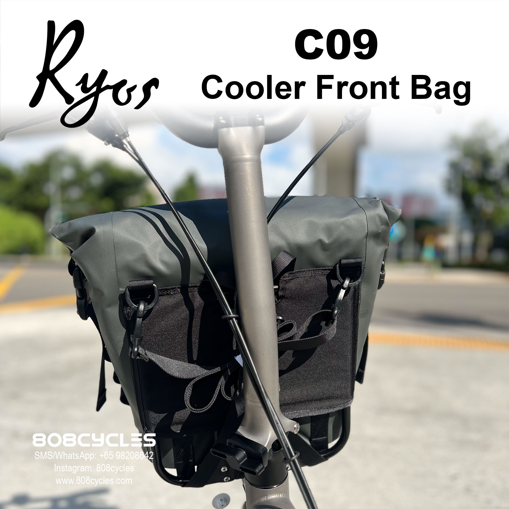 Ryos C09 Cooler Bag for Brompton (Charcoal) - Image 5