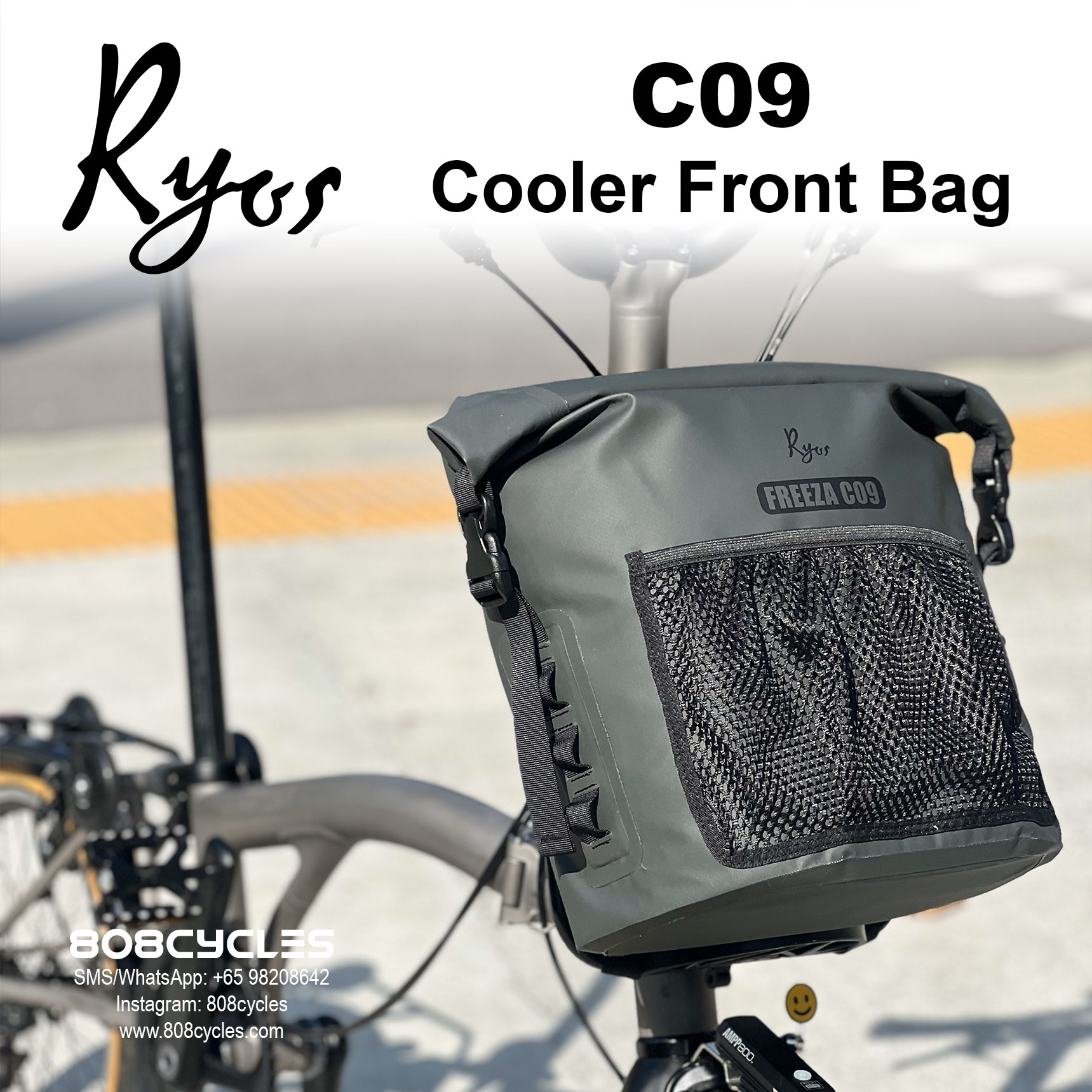 Ryos C09 Cooler Bag for Brompton (Charcoal) - Image 6