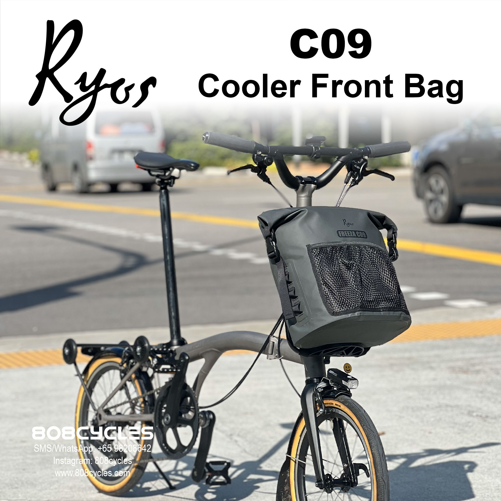 Ryos C09 Cooler Bag for Brompton (Charcoal) - Image 7