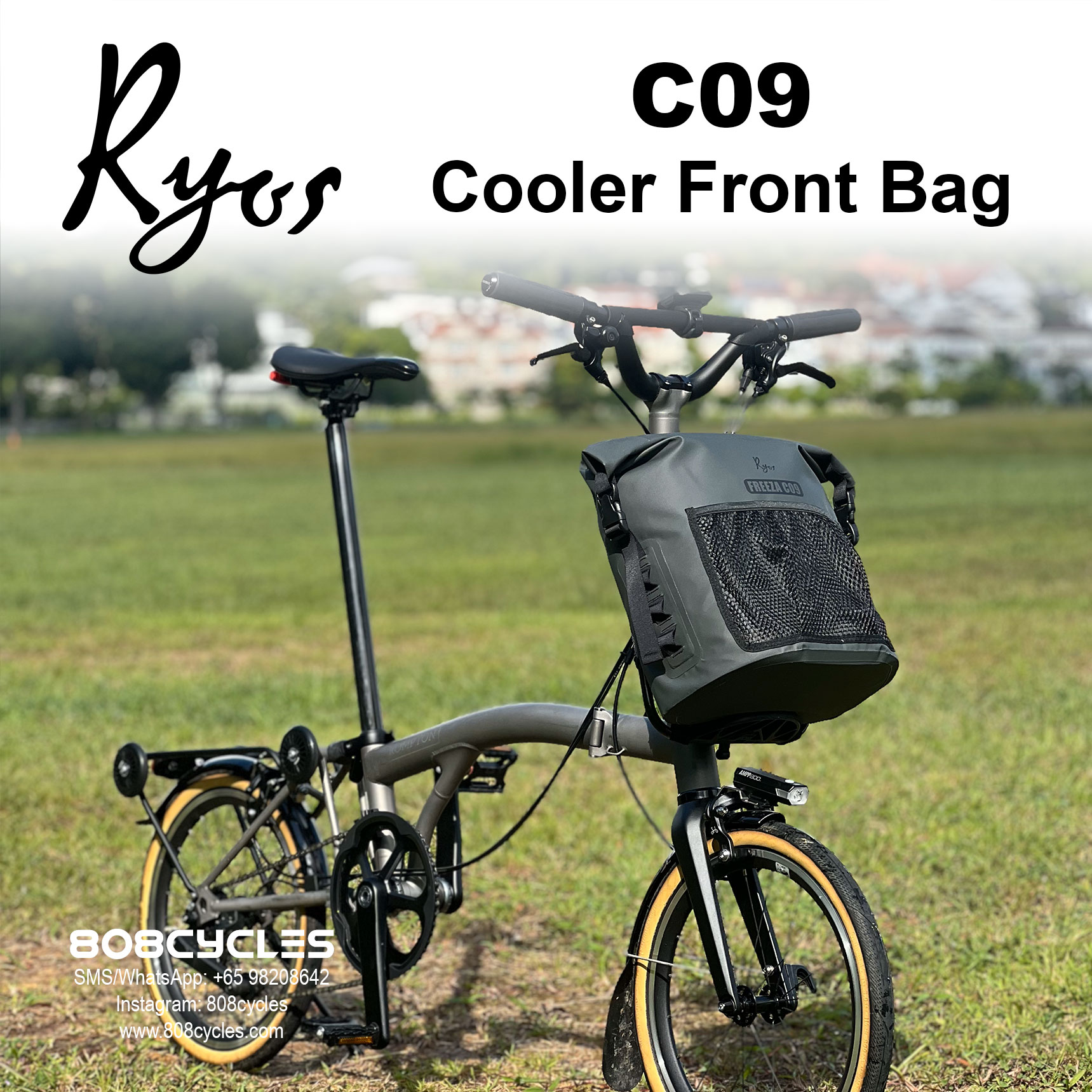 Ryos C09 Cooler Bag for Brompton (Charcoal) - Image 8