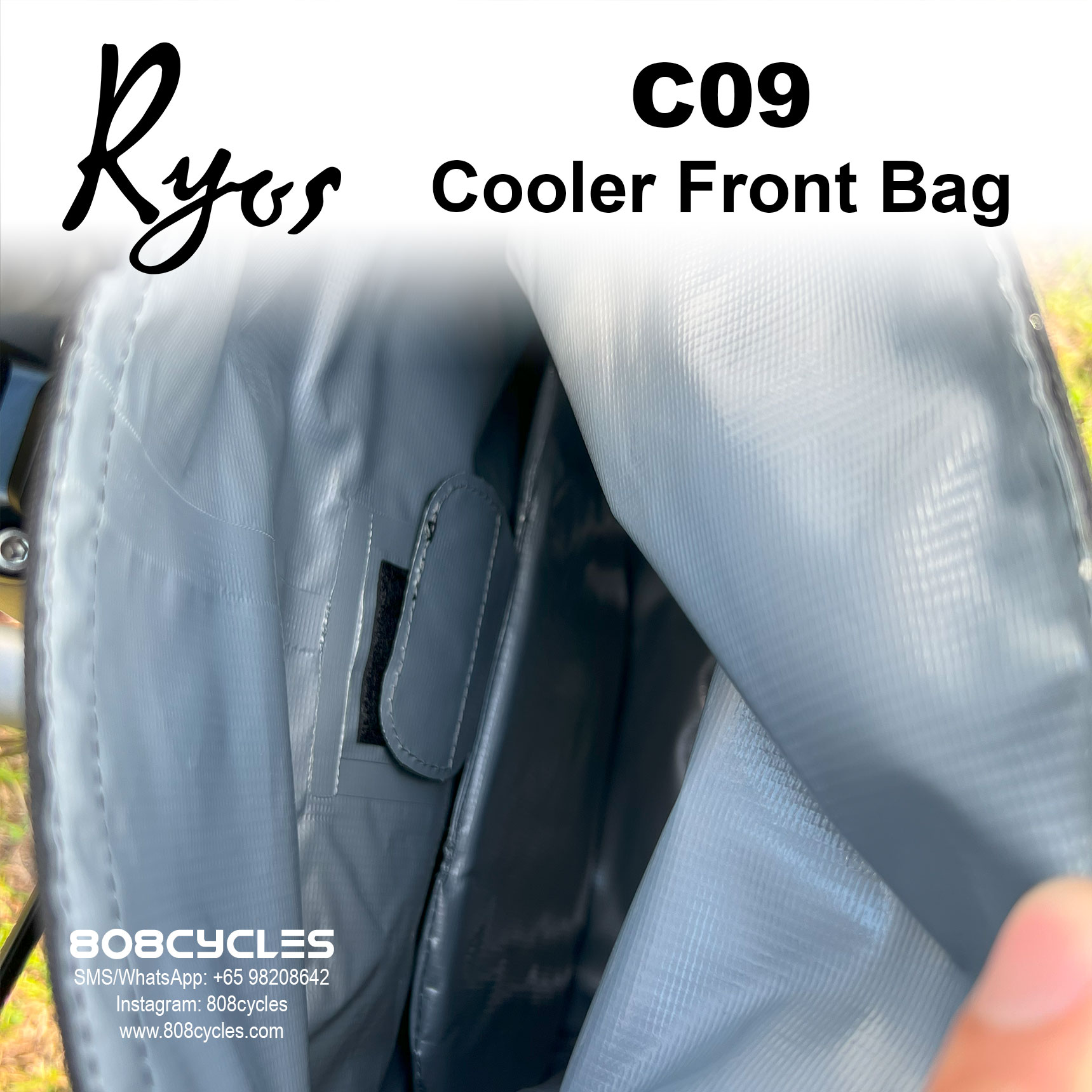 Ryos C09 Cooler Bag for Brompton (Charcoal) - Image 10