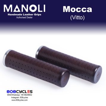 Manoli Vitto Mocca leather grips for Brompton bicycle