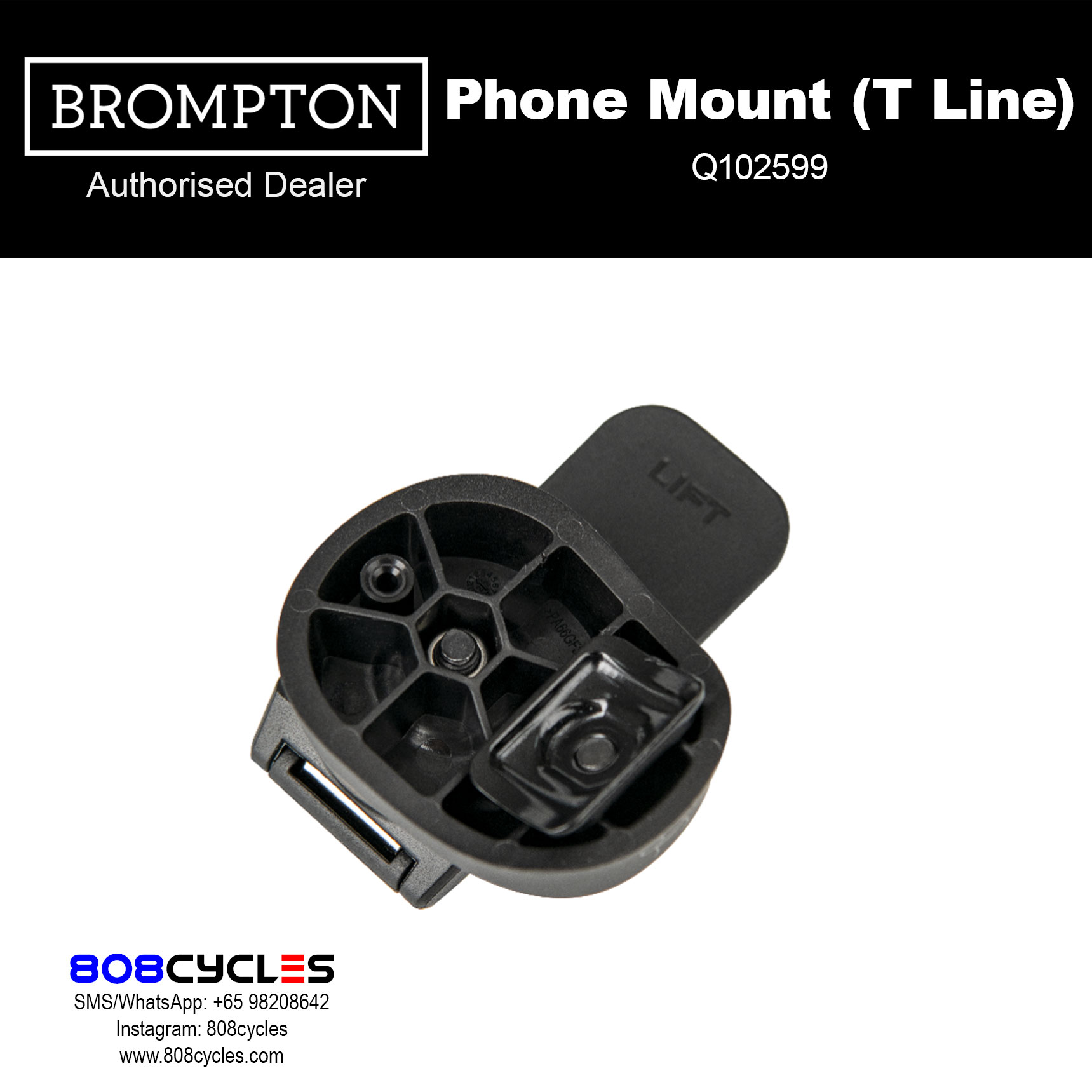 BROMPTON Quad Lock Phone Mount For P Line Mk2 and T Line Q102599 - Image 3