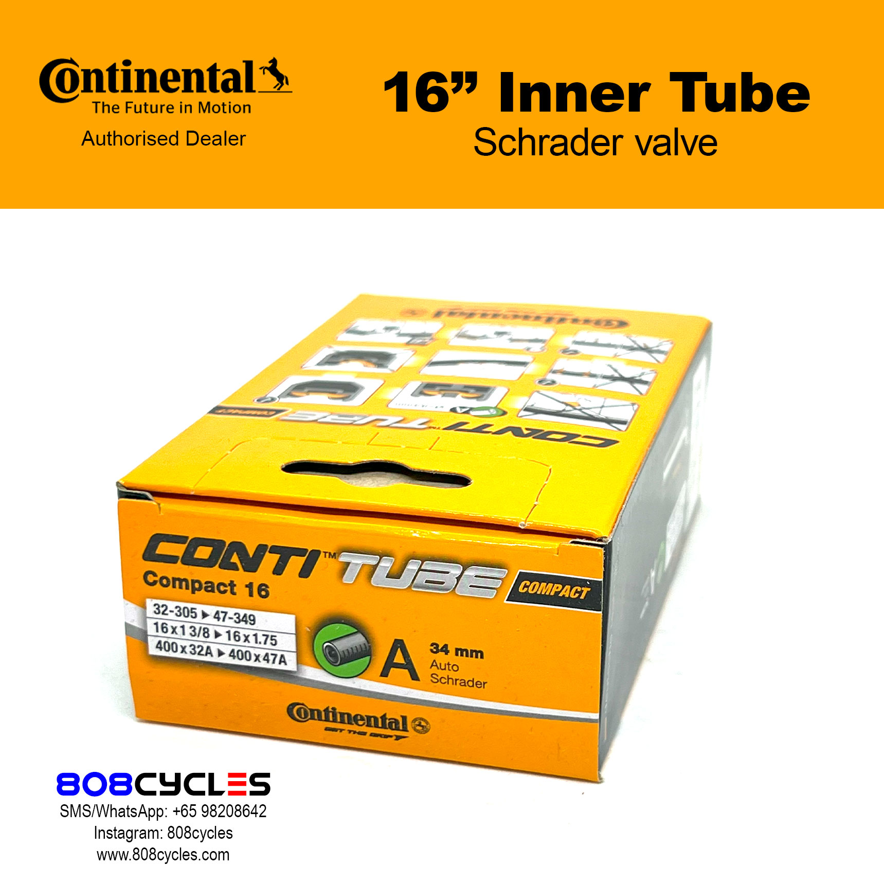 Continental Inner Tube 16" Schrader 0181091 - Image 3