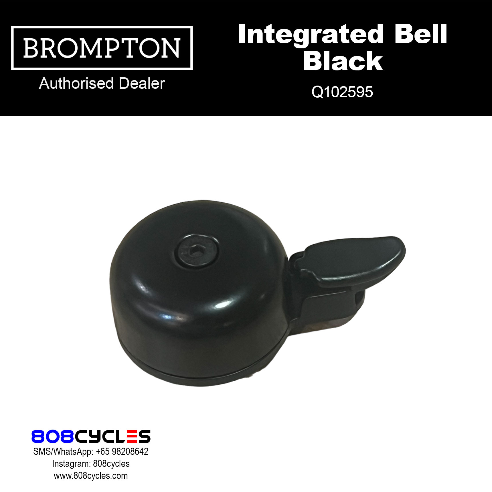 BROMPTON Integrated Bell - Black Q102595