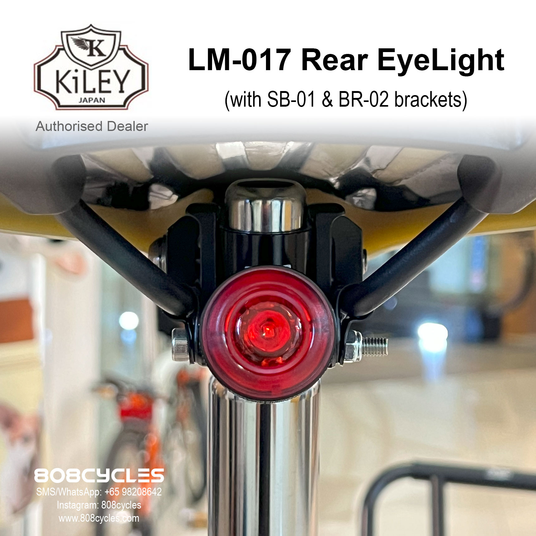 KiLEY LM-017 Black Rear Light + SB-01 + BR-02 - Image 4