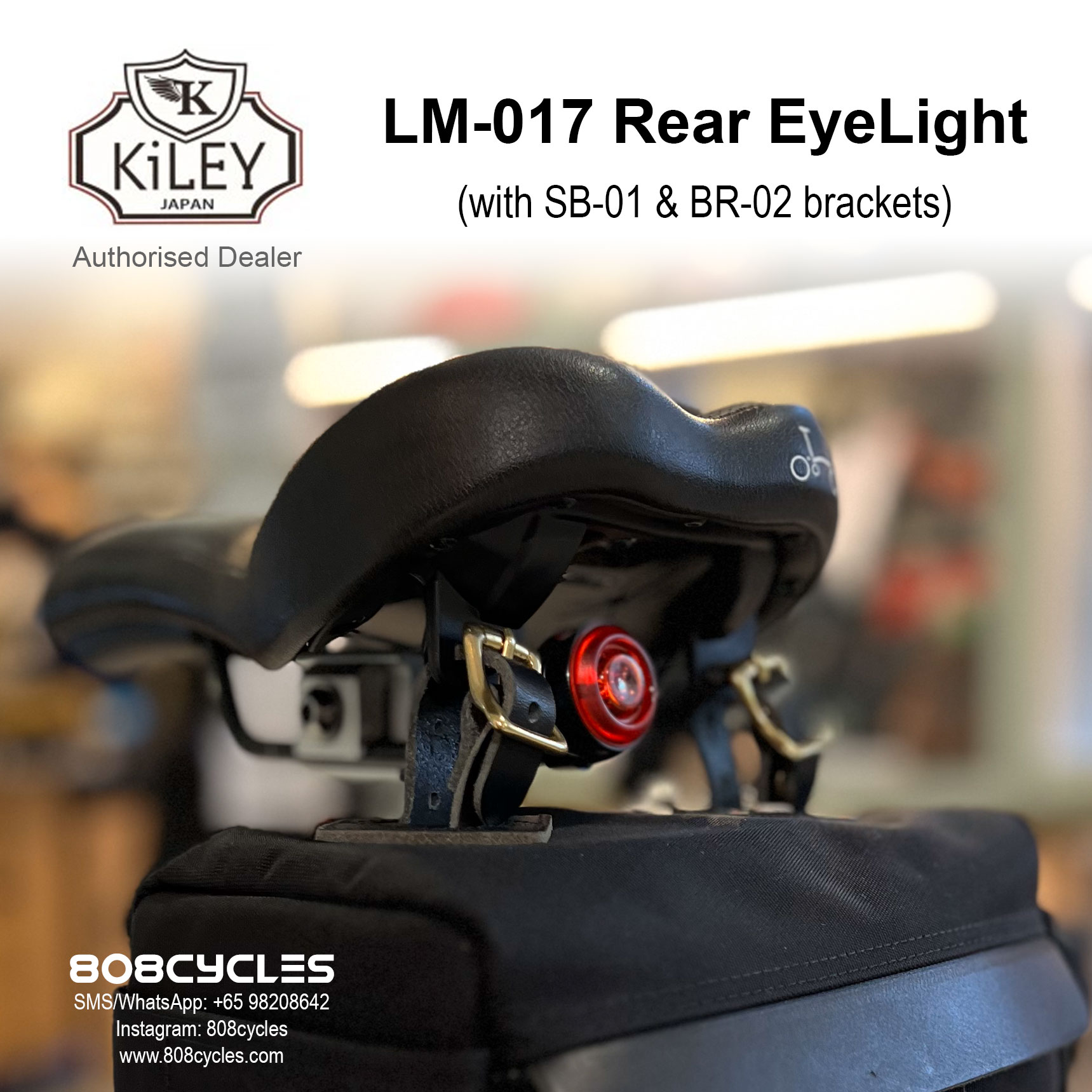 KiLEY LM-017 Black Rear Light + SB-01 + BR-02 - Image 3
