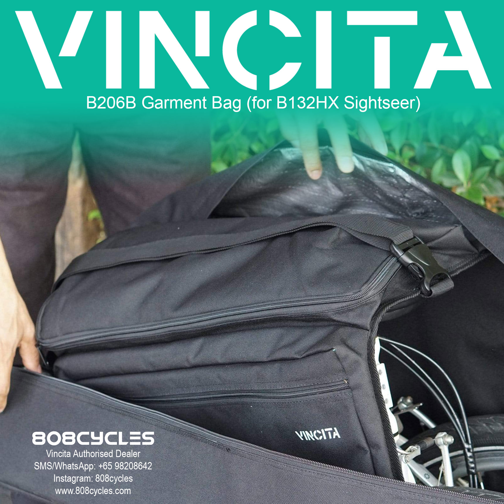 Vincita B206B Garment Bag for Sightseer Transport Bags - Image 2