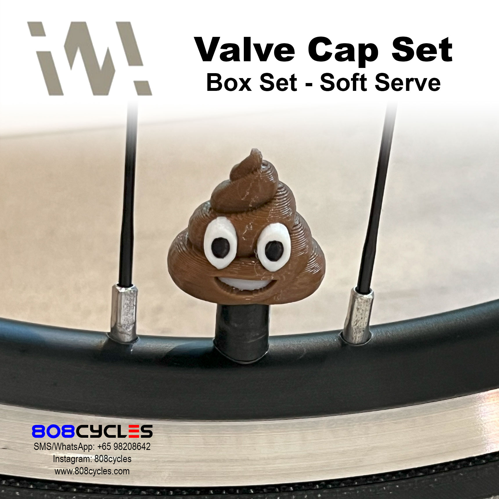 WhamDesign Valve Cap Schrader - Box Set of 2 × Soft Serve - Image 2