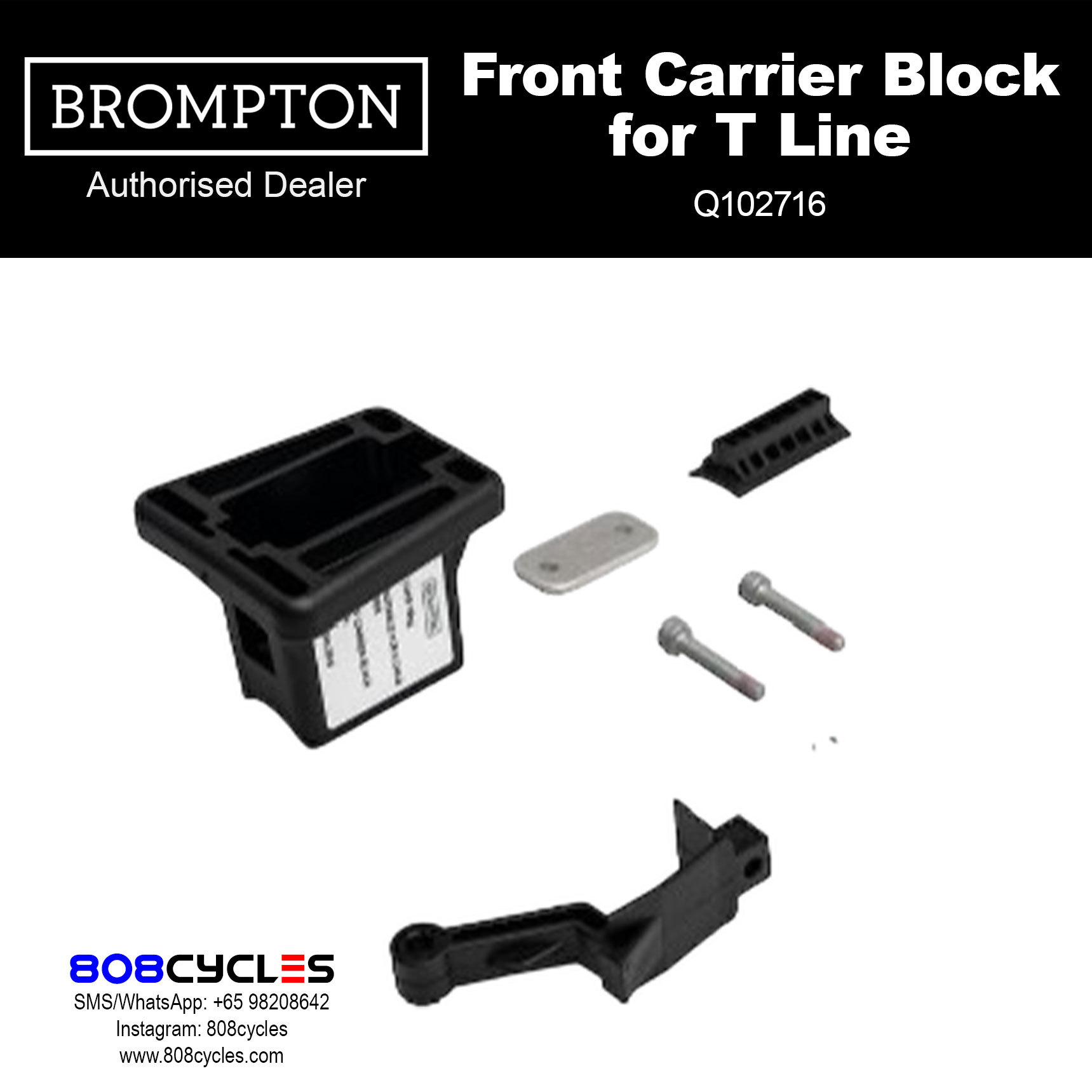 Brompton Front Carrier Block for T Line (Q102716)