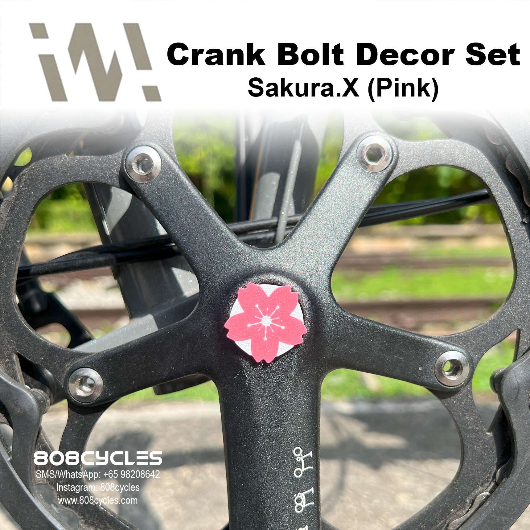 WhamDesign Crank Bolt Decor Set - Sakura.X (Pink) - Image 2