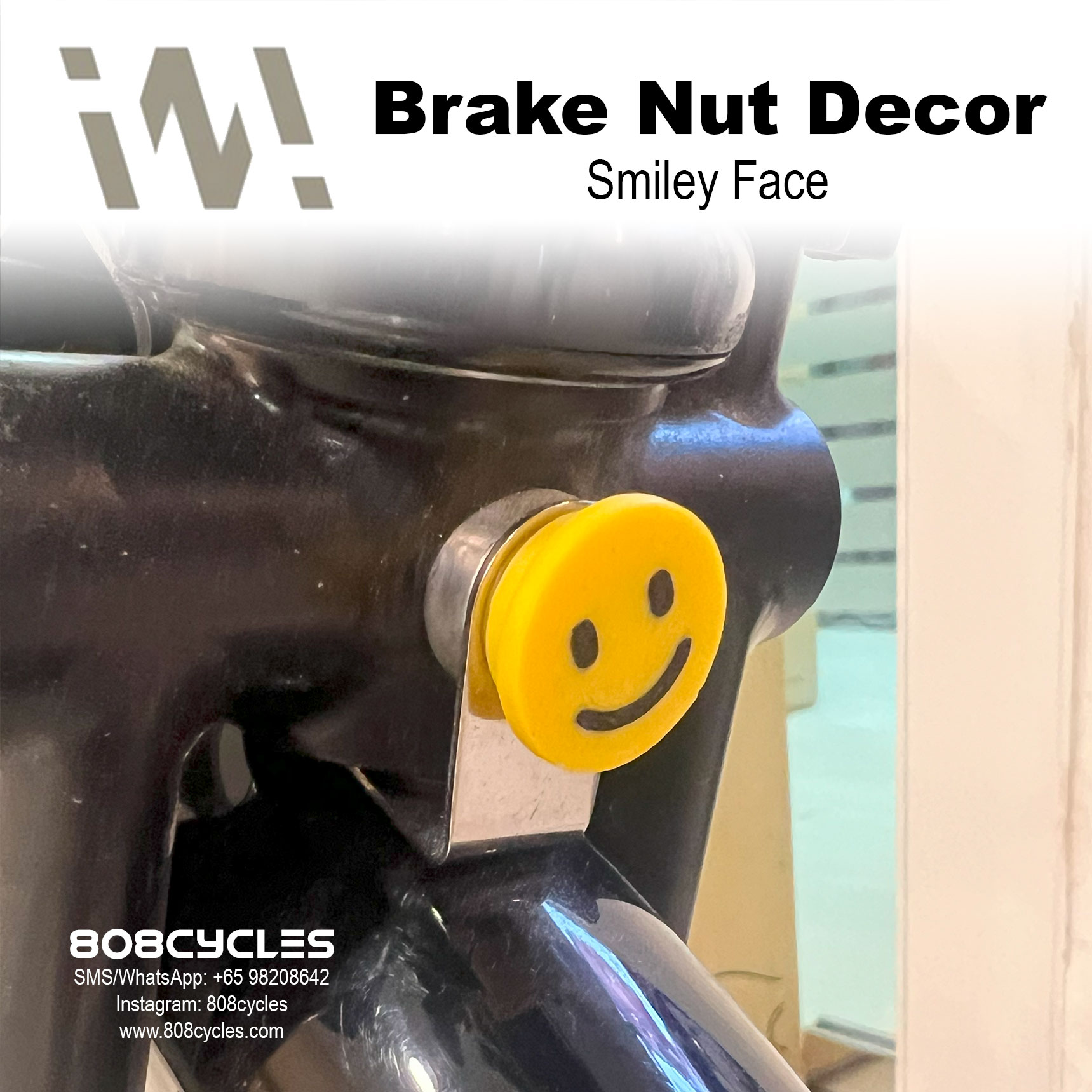 WhamDesign Brake Nut Decor - Smiley Face - Image 3