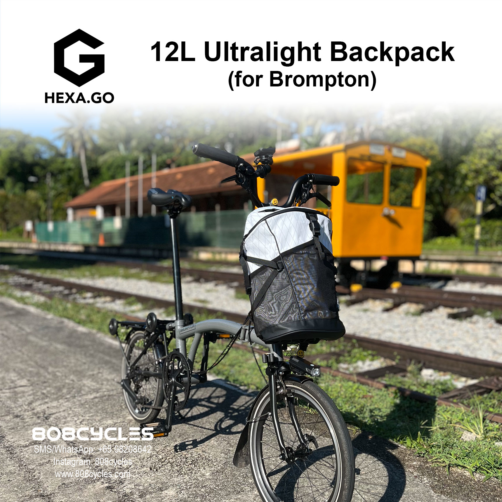 Hexa.Go 12L Lightweight Backpack for Brompton - Image 2