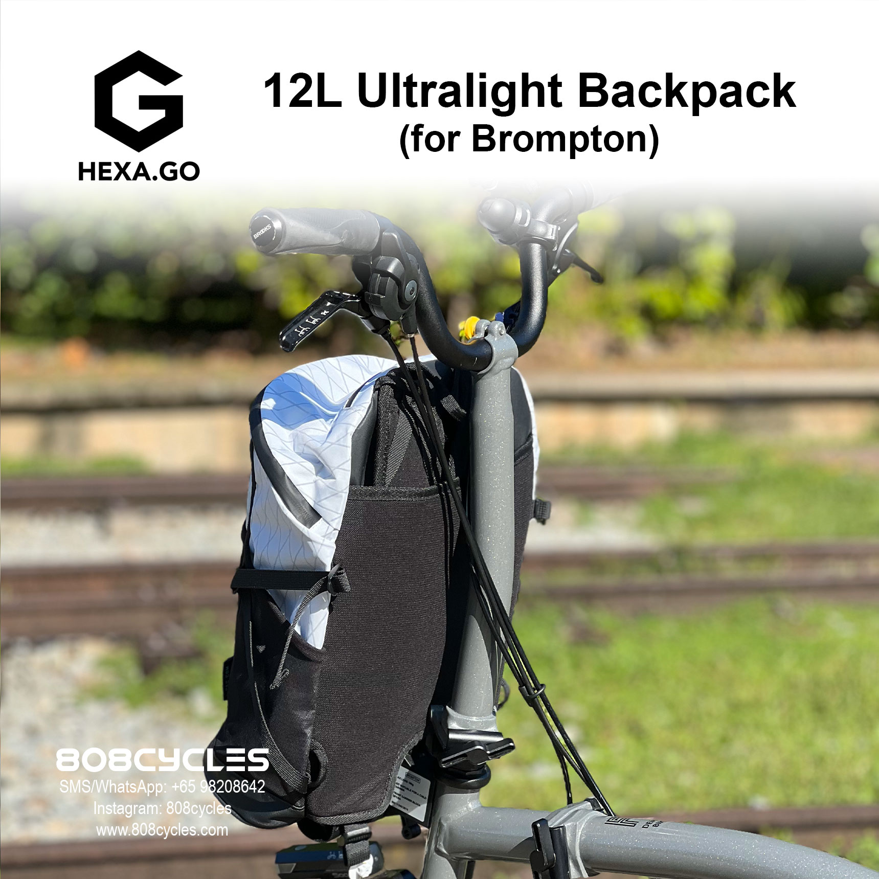 Hexa.Go 12L Lightweight Backpack for Brompton - Image 6