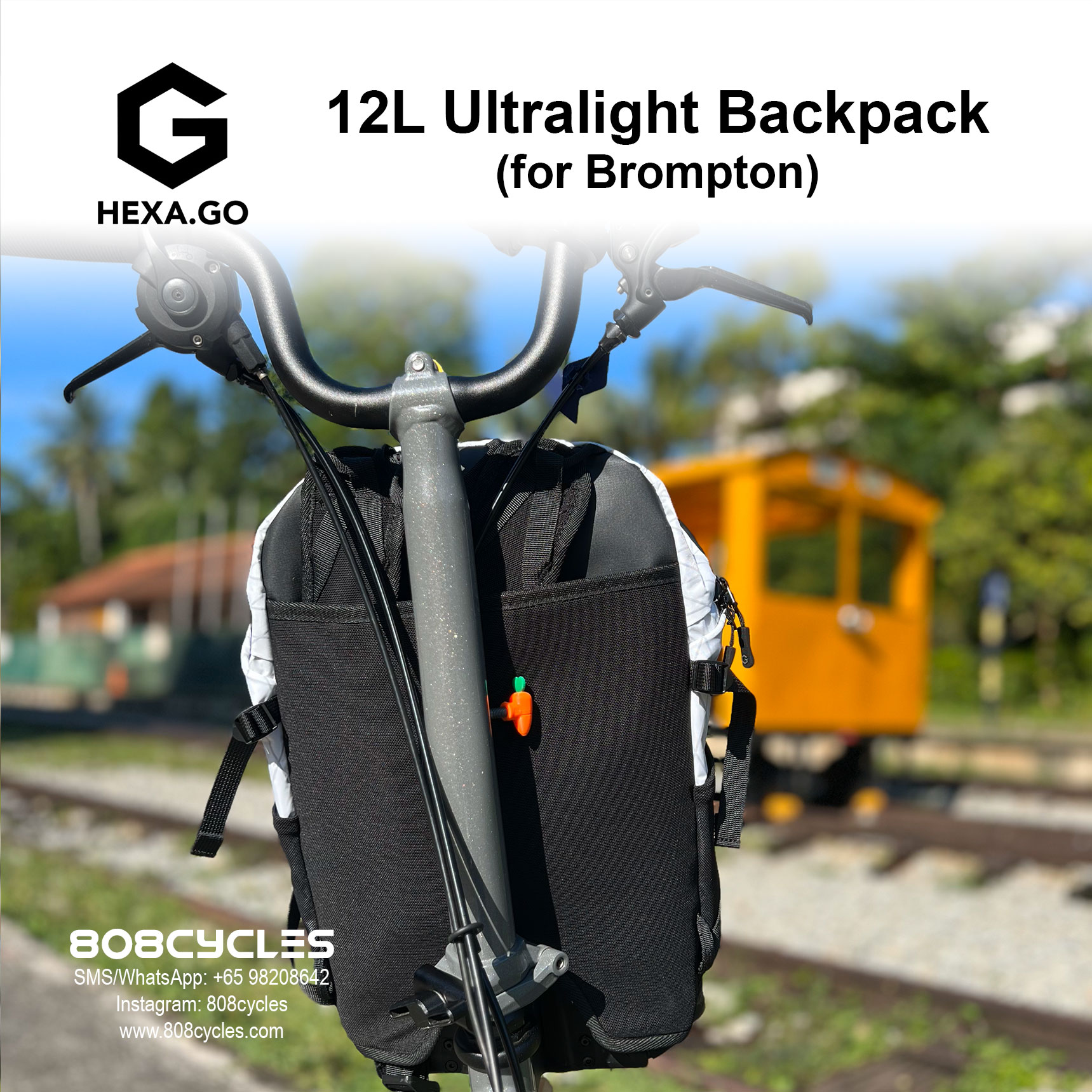 Hexa.Go 12L Lightweight Backpack for Brompton - Image 7