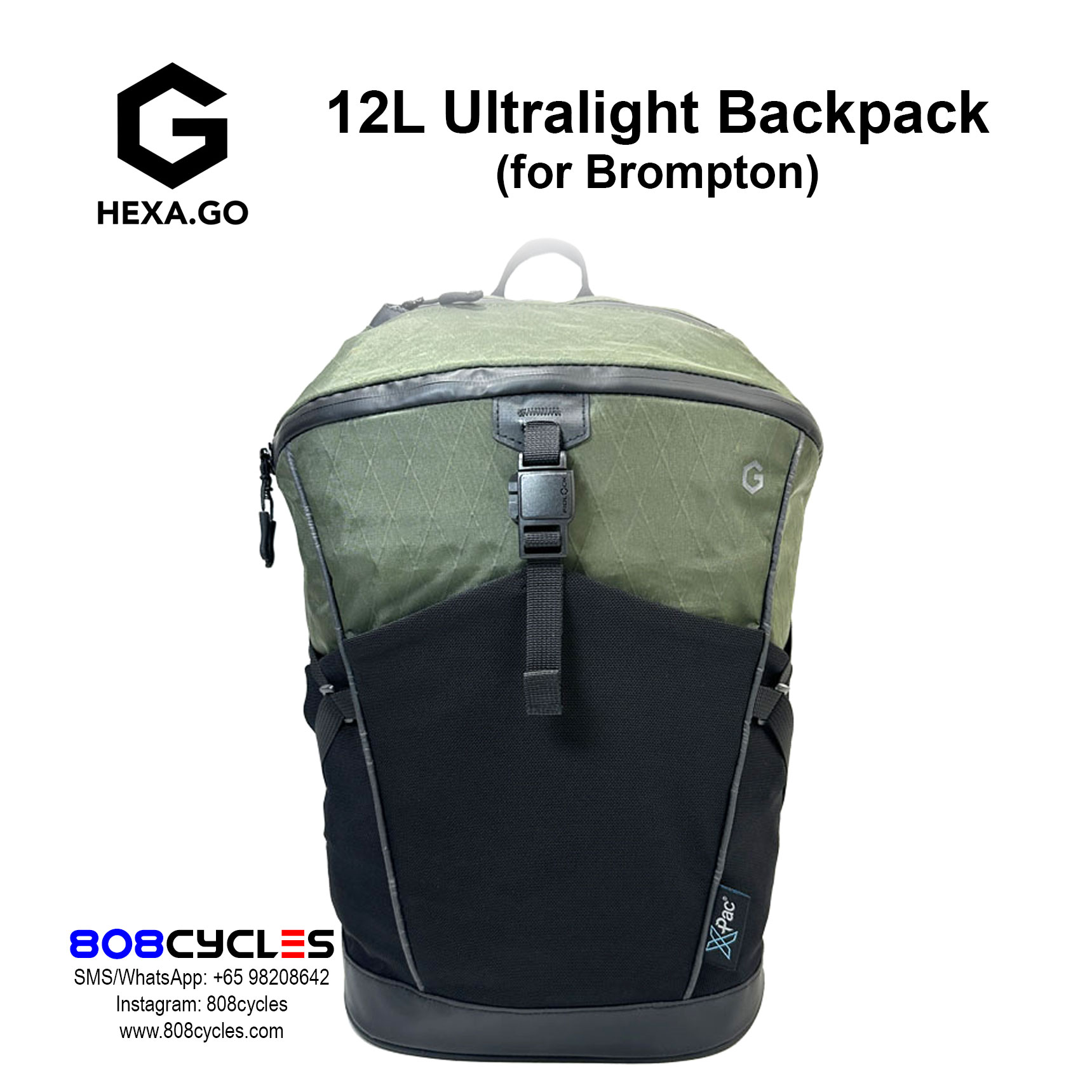 Hexa.Go 12L Lightweight Backpack for Brompton - Image 12