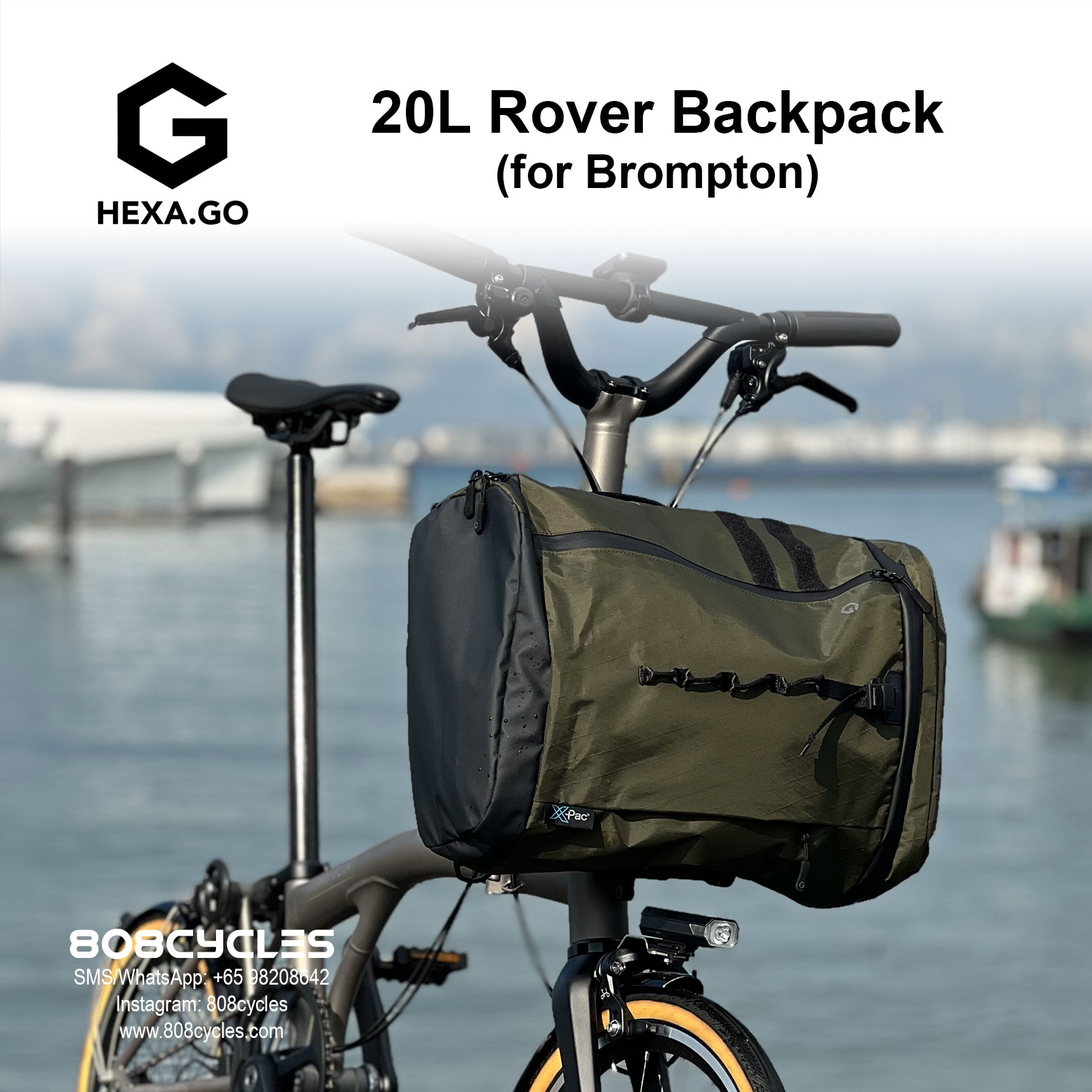 Hexa.Go 20L Rover Backpack for Brompton