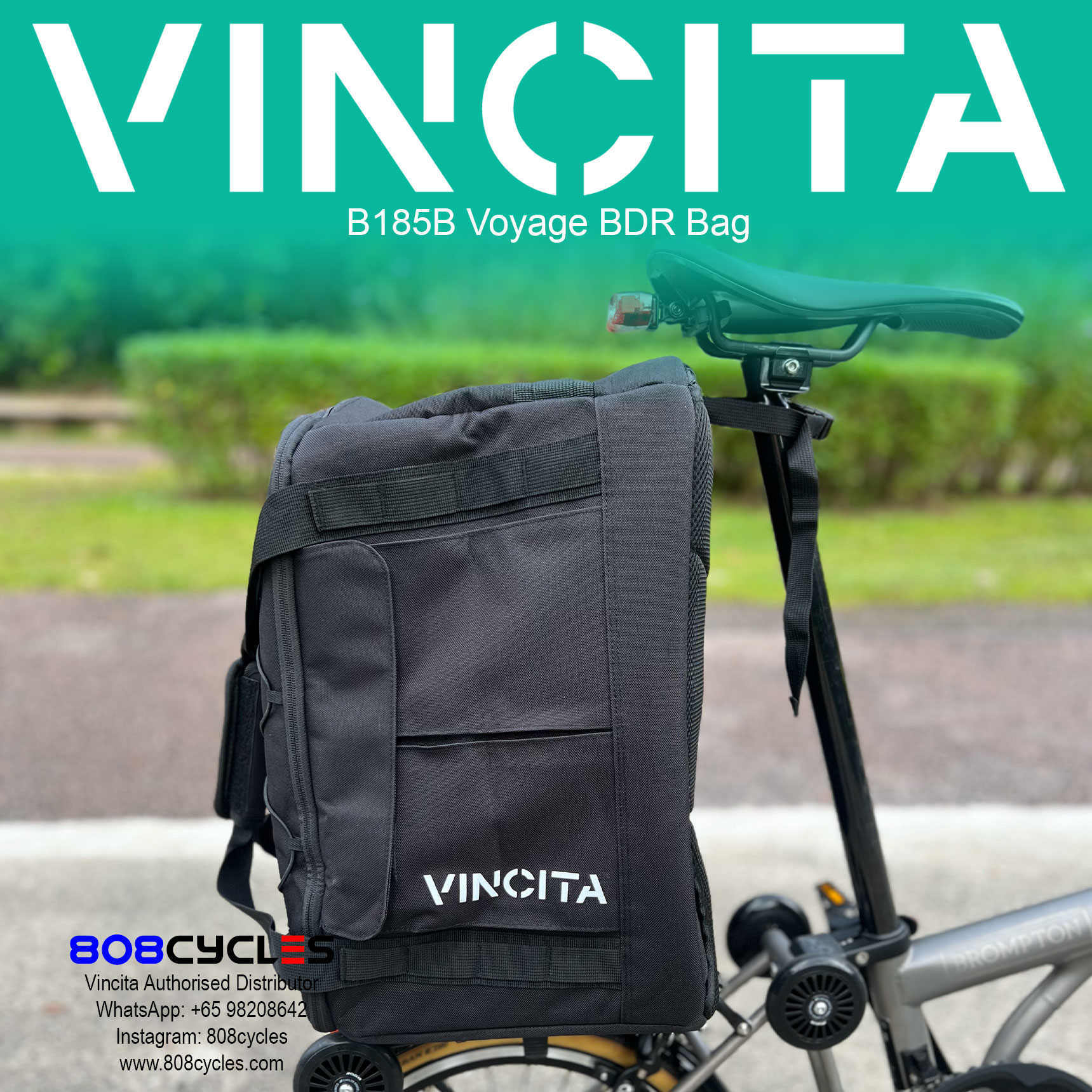 Vincita B185B Voyage BDR 37L Backpack, Duffle and Rack Bag - Image 18
