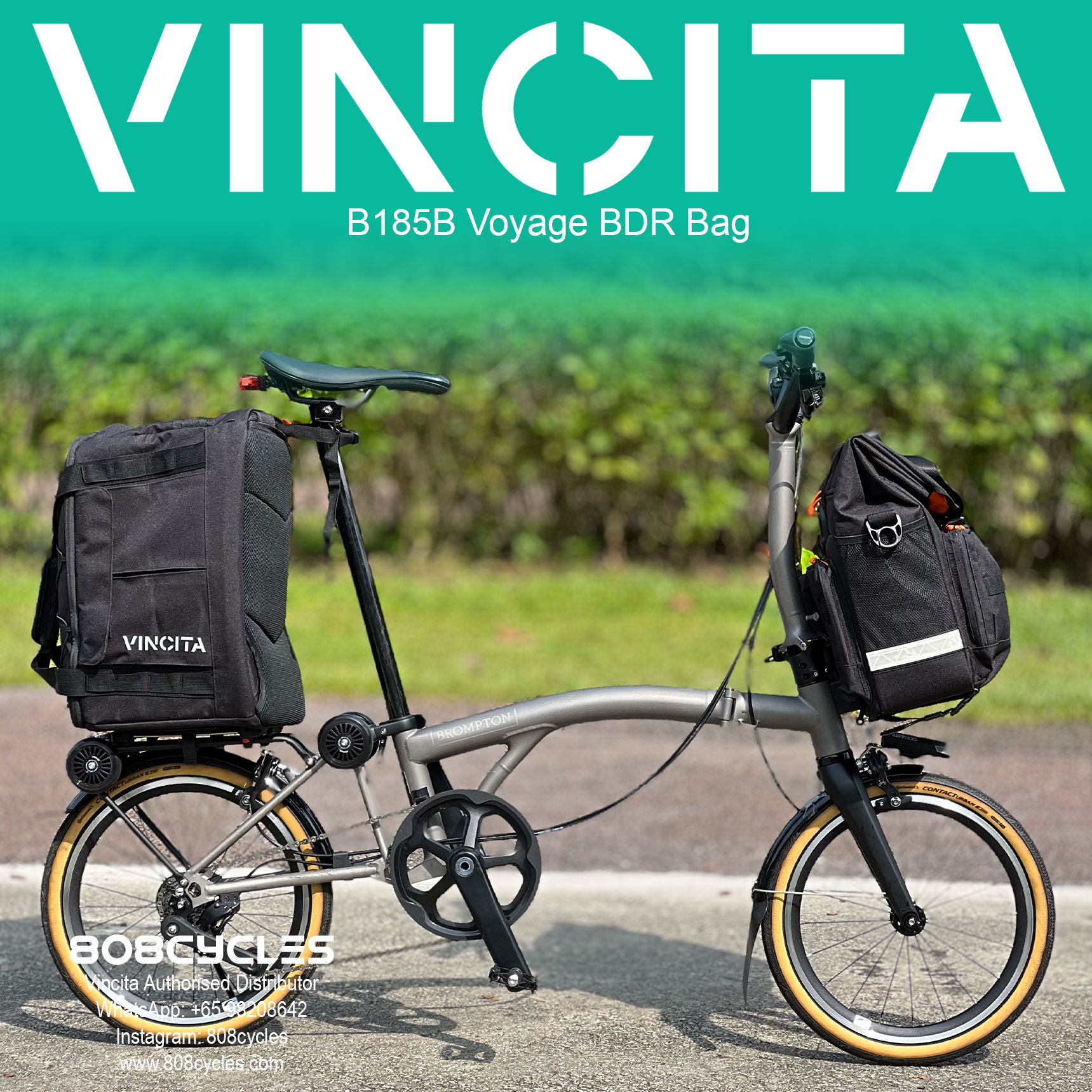 Vincita B185B Voyage BDR 37L Backpack, Duffle and Rack Bag - Image 20