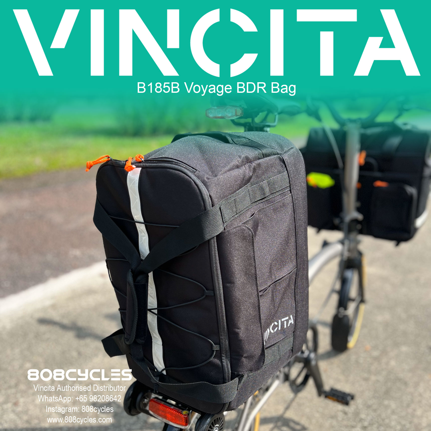 Vincita B185B Voyage BDR 37L Backpack, Duffle and Rack Bag - Image 22