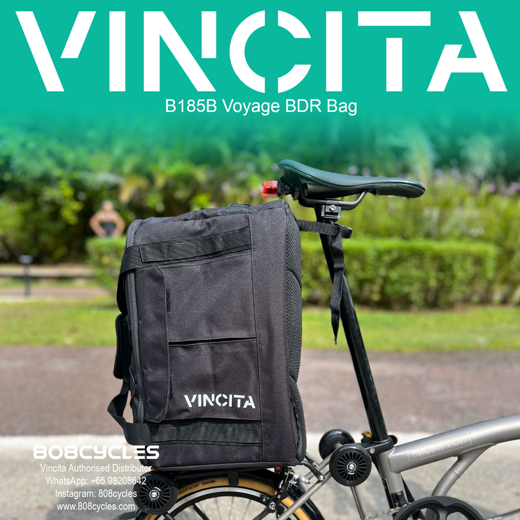 Vincita B185B Voyage BDR 37L Backpack, Duffle and Rack Bag