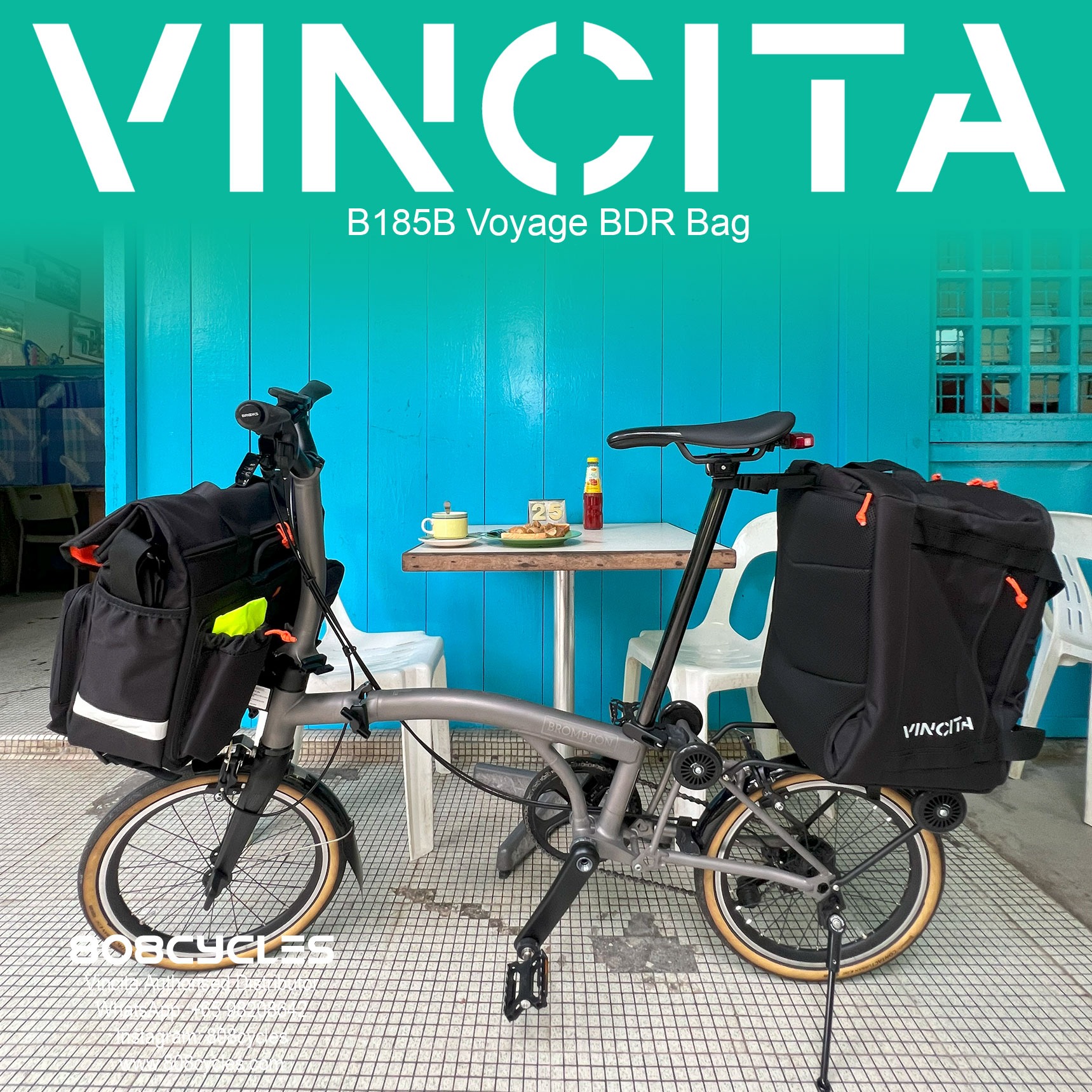 Vincita B185B Voyage BDR 37L Backpack, Duffle and Rack Bag - Image 24