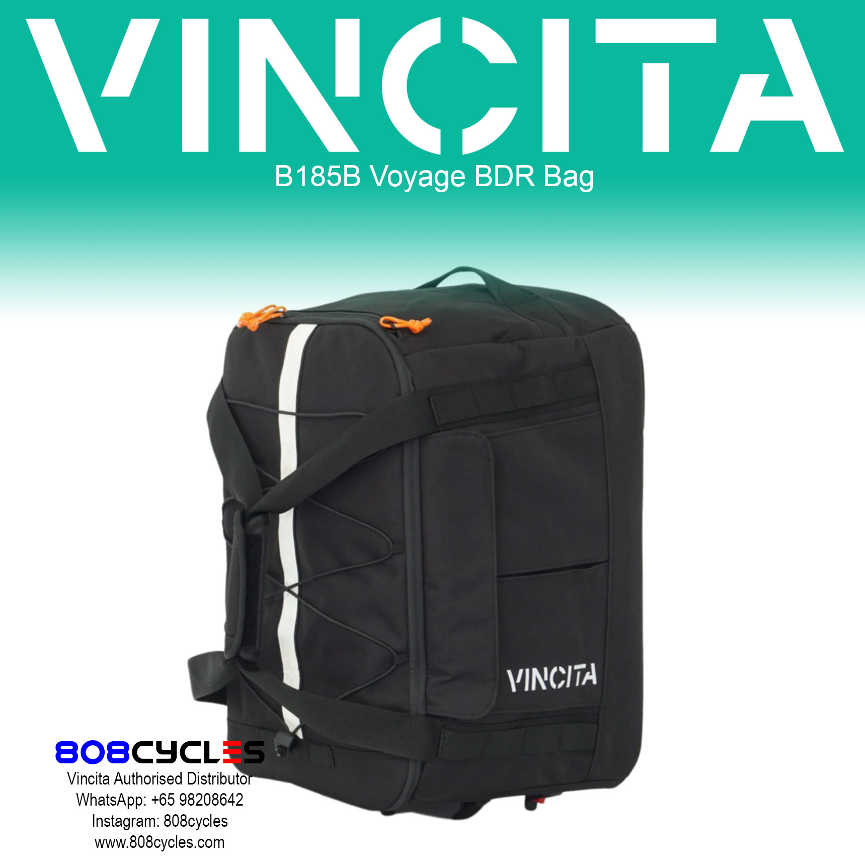 Vincita B185B Voyage BDR 37L Backpack, Duffle and Rack Bag - Image 25