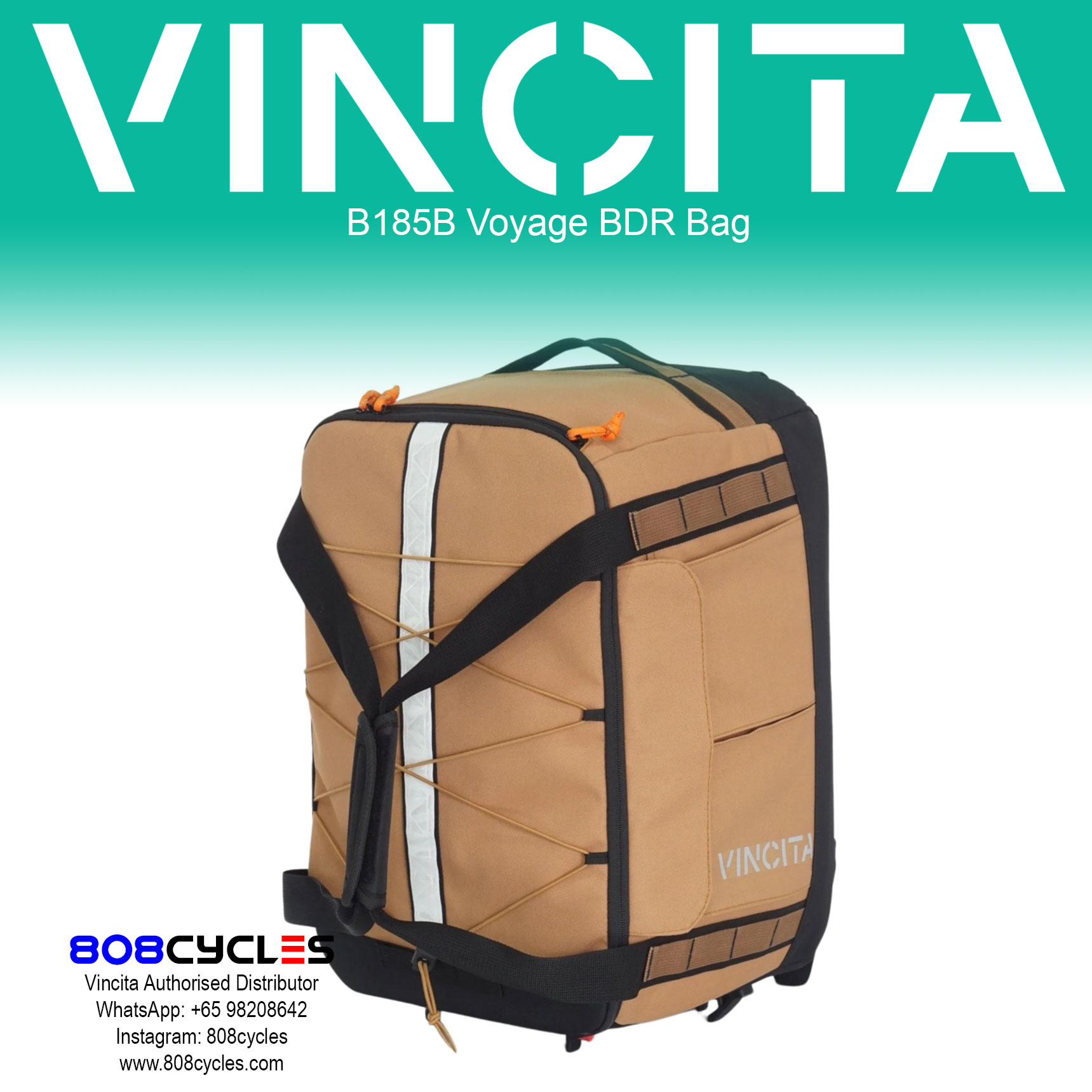 Vincita B185B Voyage BDR 37L Backpack, Duffle and Rack Bag - Image 26