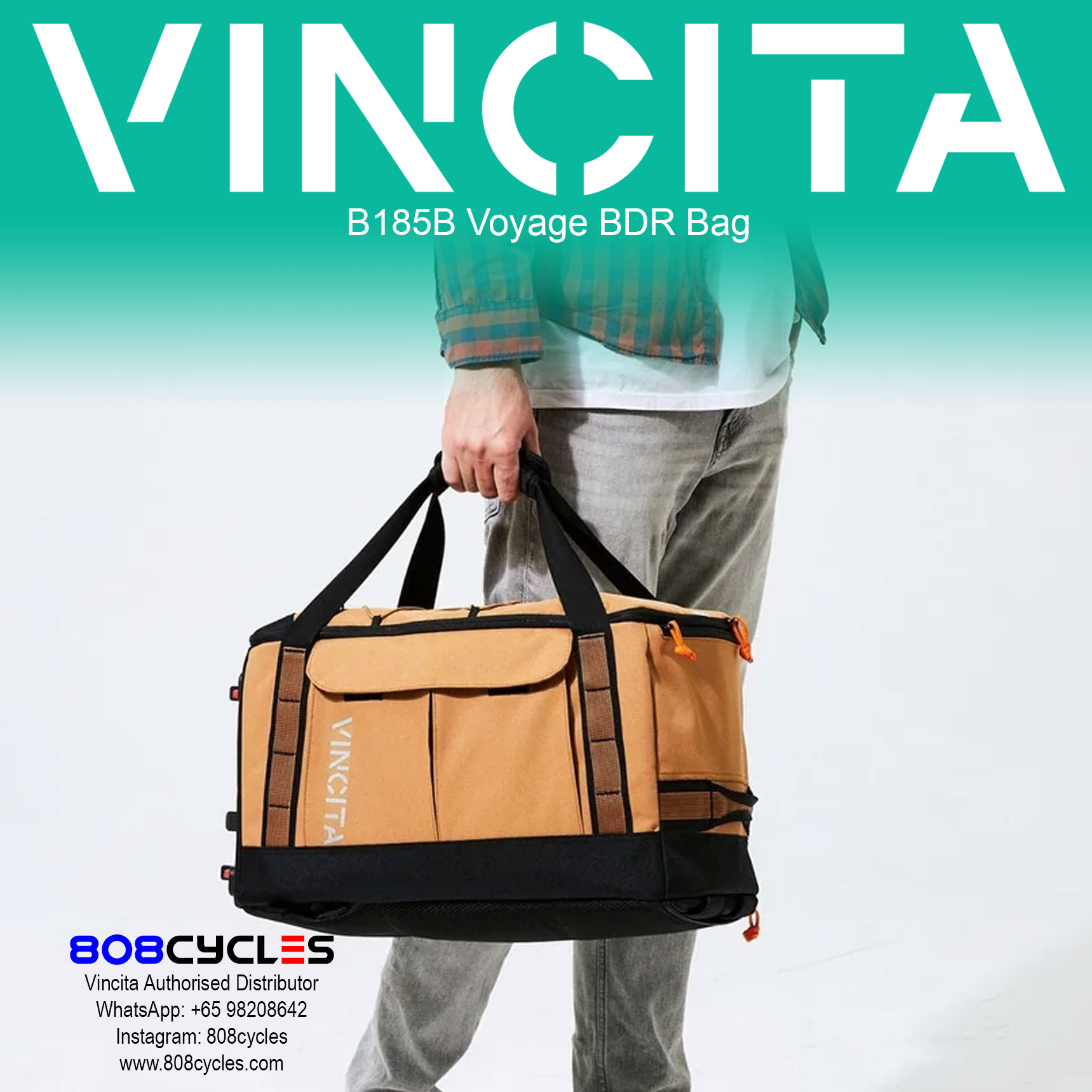 Vincita B185B Voyage BDR 37L Backpack, Duffle and Rack Bag - Image 4