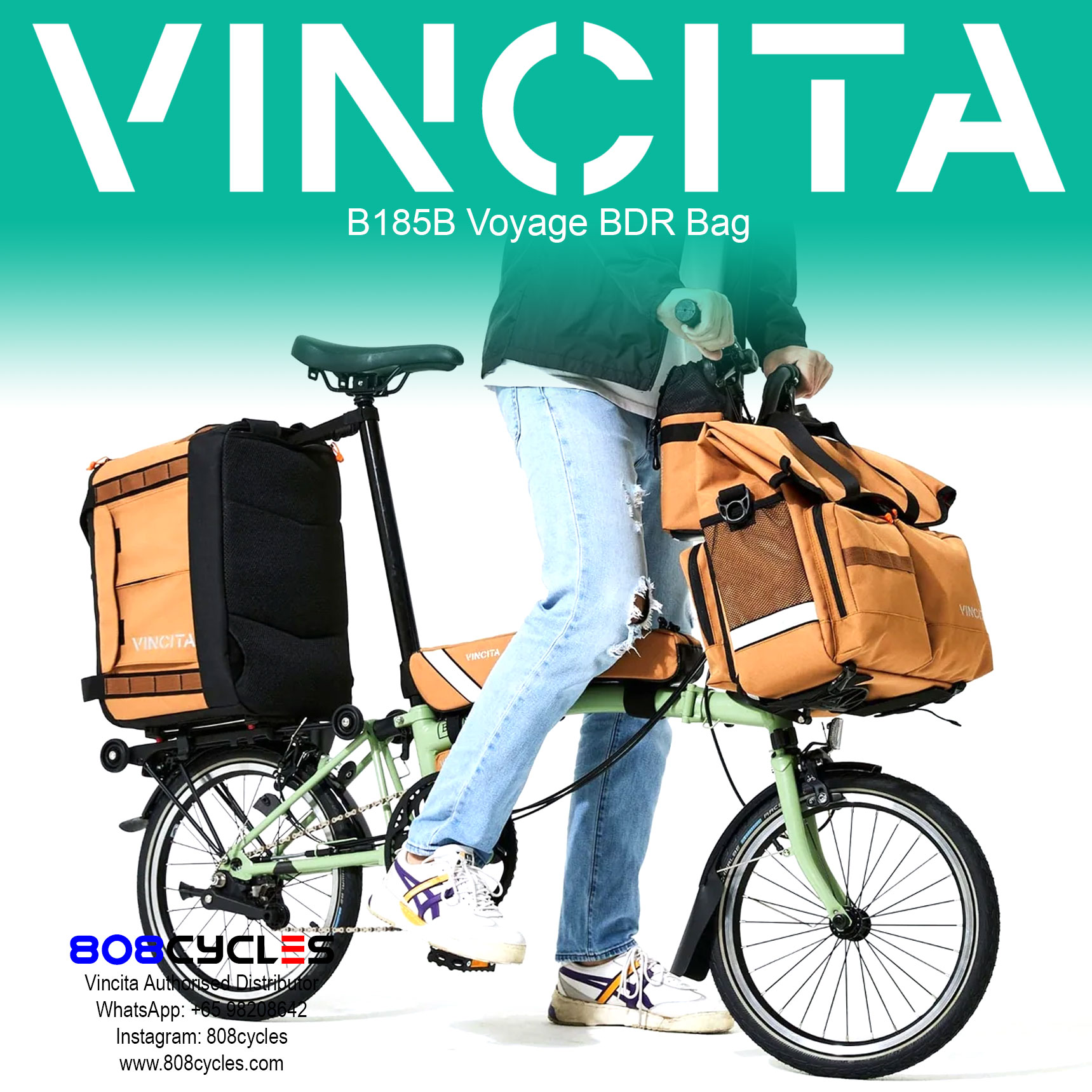 Vincita B185B Voyage BDR 37L Backpack, Duffle and Rack Bag - Image 5