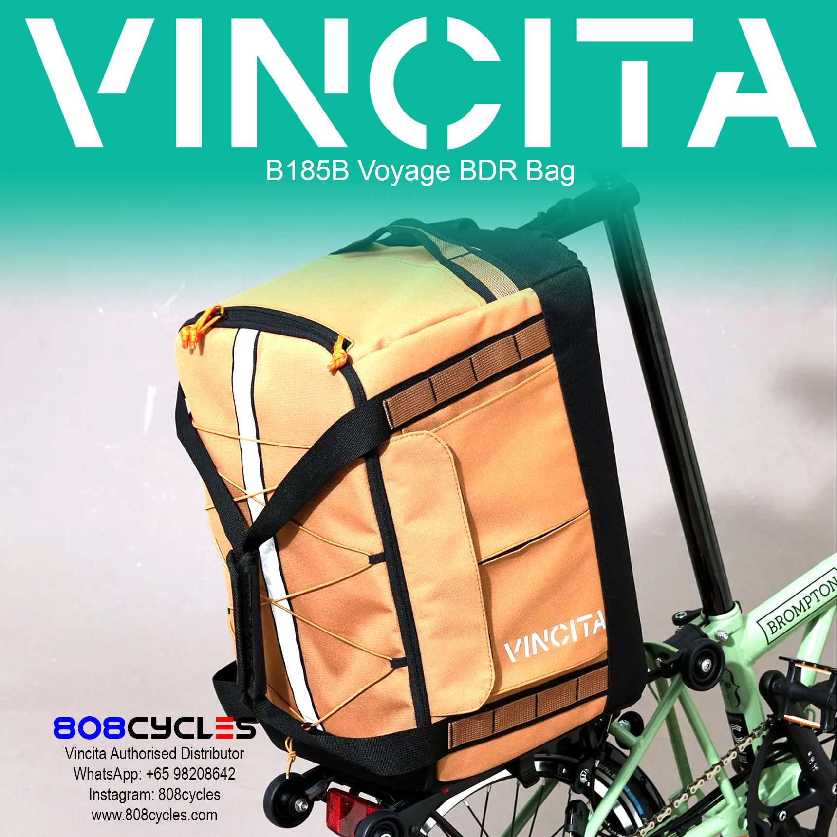 Vincita B185B Voyage BDR 37L Backpack, Duffle and Rack Bag - Image 6