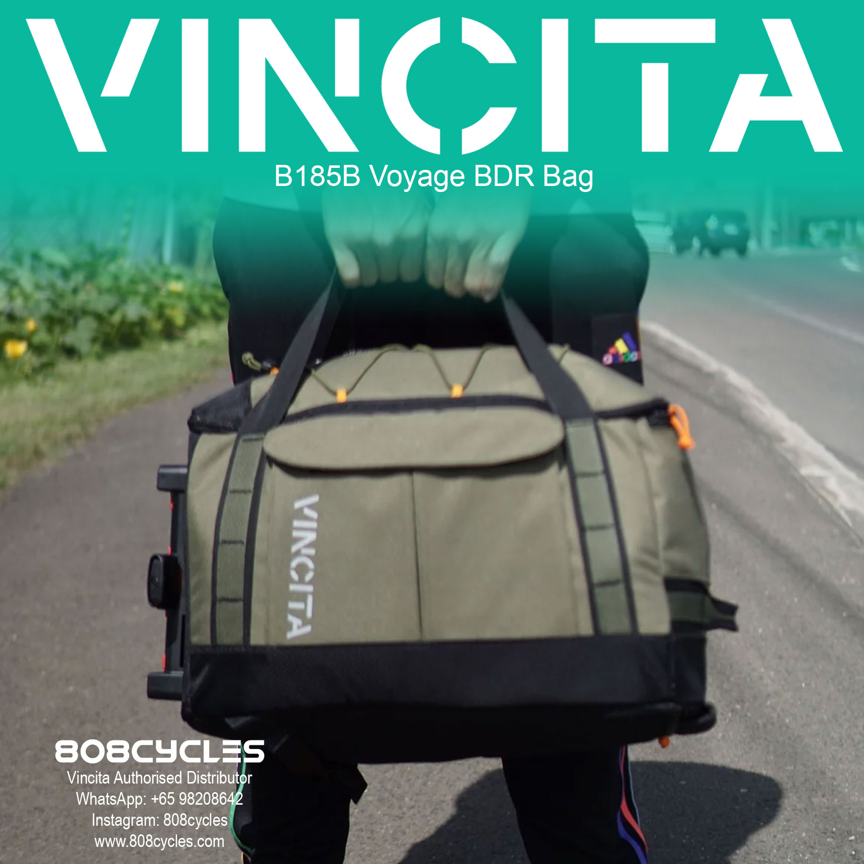 Vincita B185B Voyage BDR 37L Backpack, Duffle and Rack Bag - Image 15