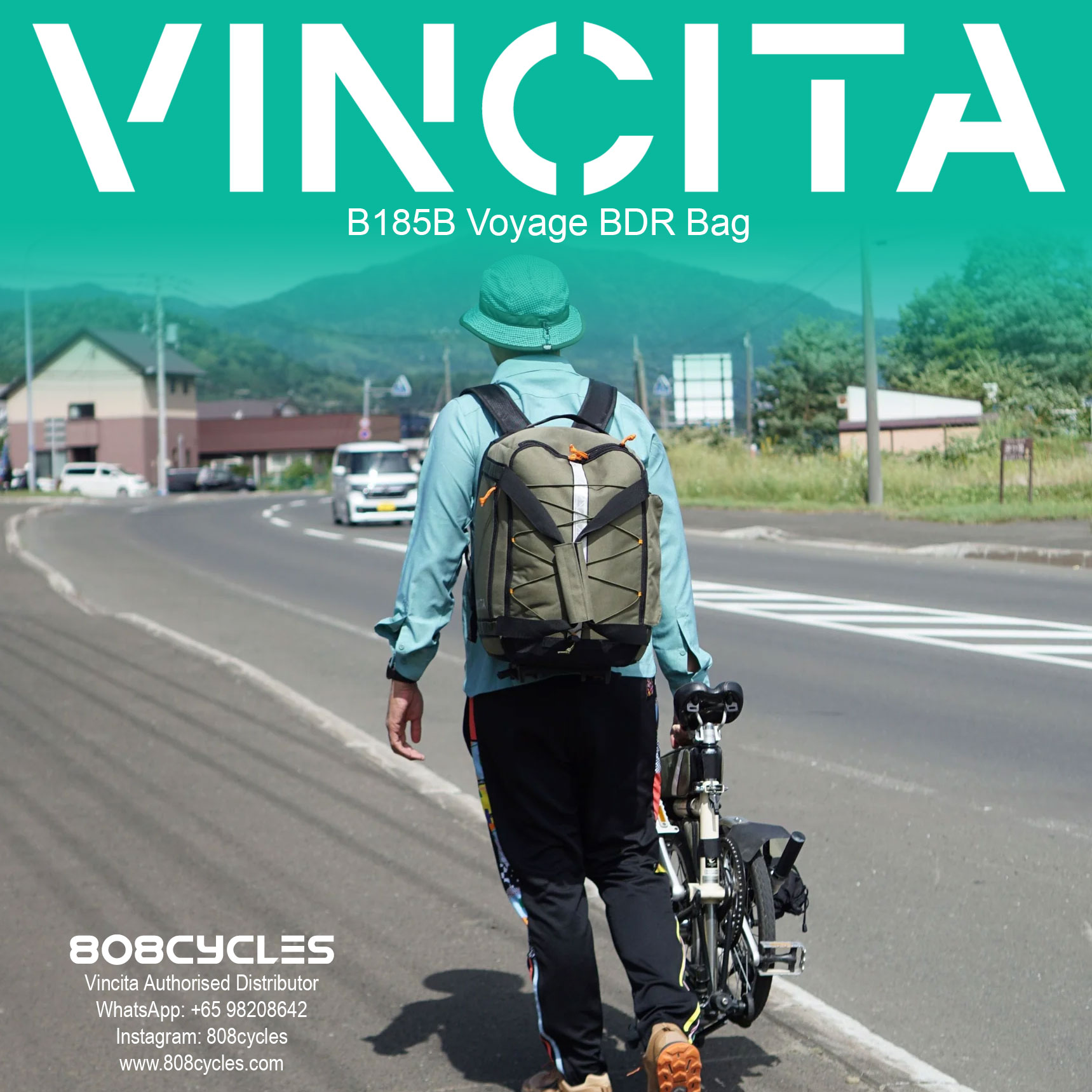 Vincita B185B Voyage BDR 37L Backpack, Duffle and Rack Bag - Image 17