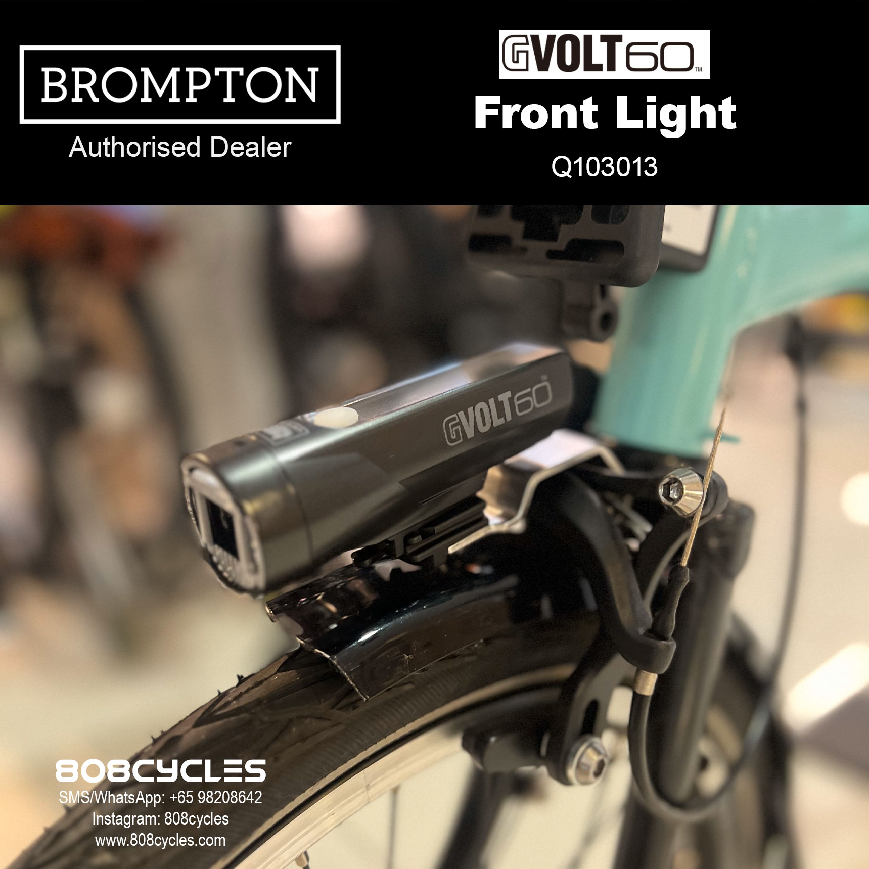 BROMPTON Cateye GVOLT 60 Front Light Q103013