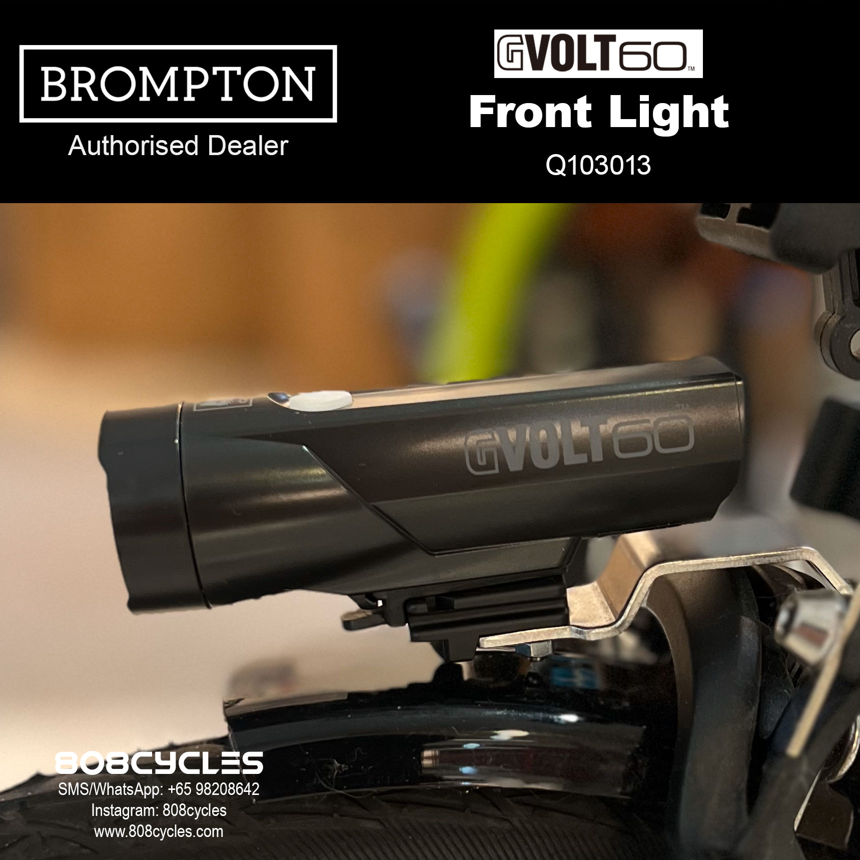 BROMPTON Cateye GVOLT 60 Front Light Q103013 - Image 4