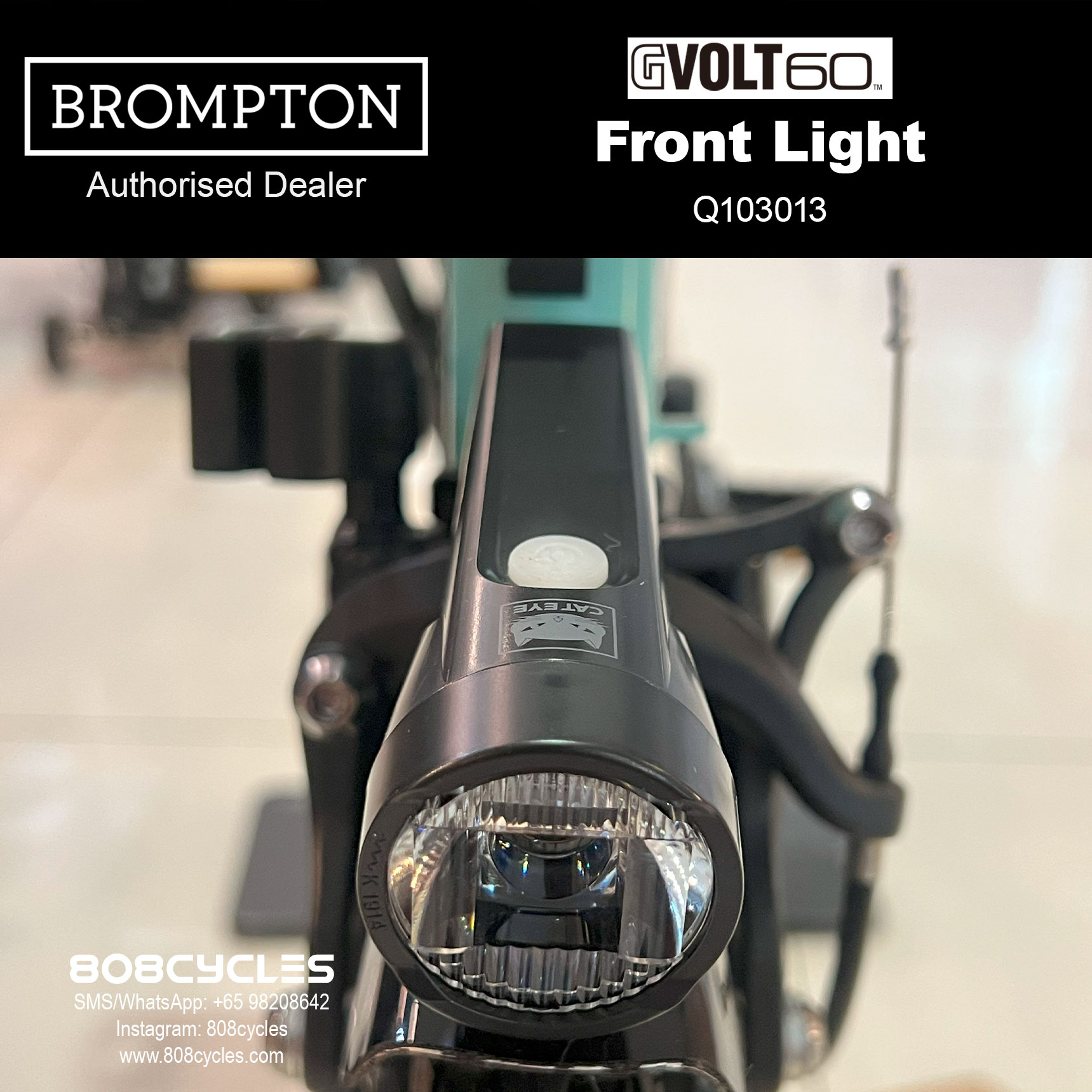 BROMPTON Cateye GVOLT 60 Front Light Q103013 - Image 2
