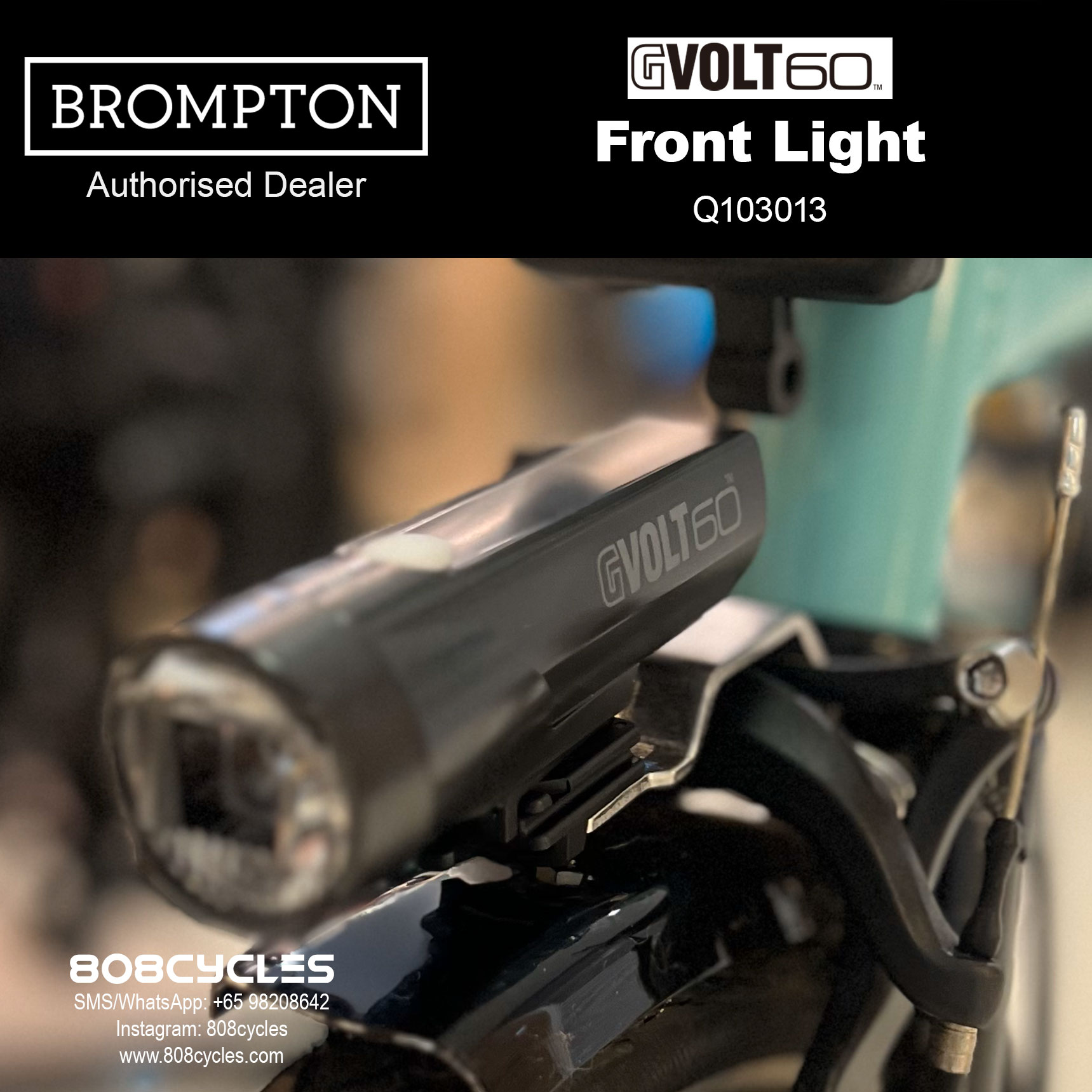 BROMPTON Cateye GVOLT 60 Front Light Q103013 - Image 3