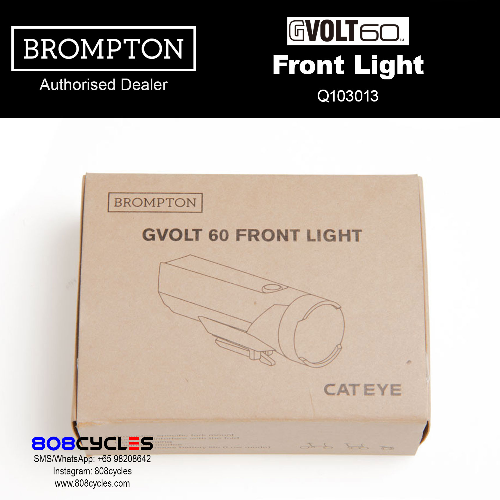 BROMPTON Cateye GVOLT 60 Front Light Q103013 - Image 6