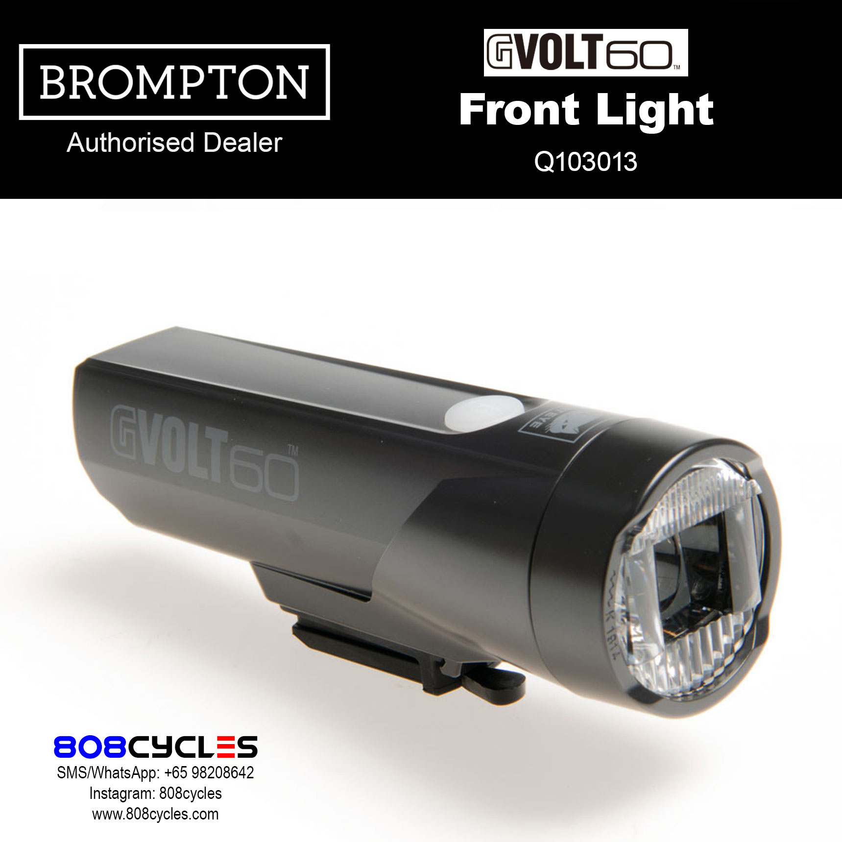 BROMPTON Cateye GVOLT 60 Front Light Q103013 - Image 5