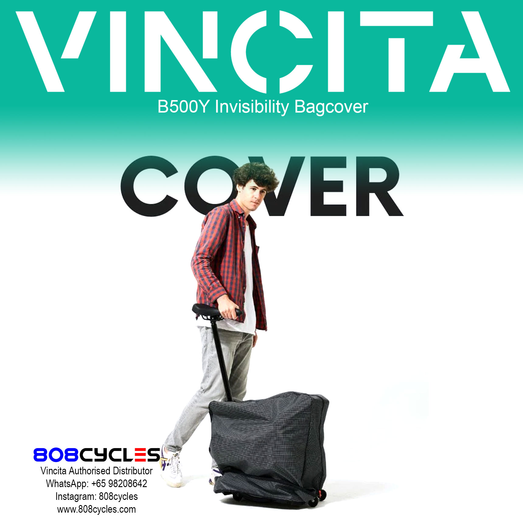 Vincita B500Y Invisibility Bike Cover and Carry Set for Brompton - Image 9
