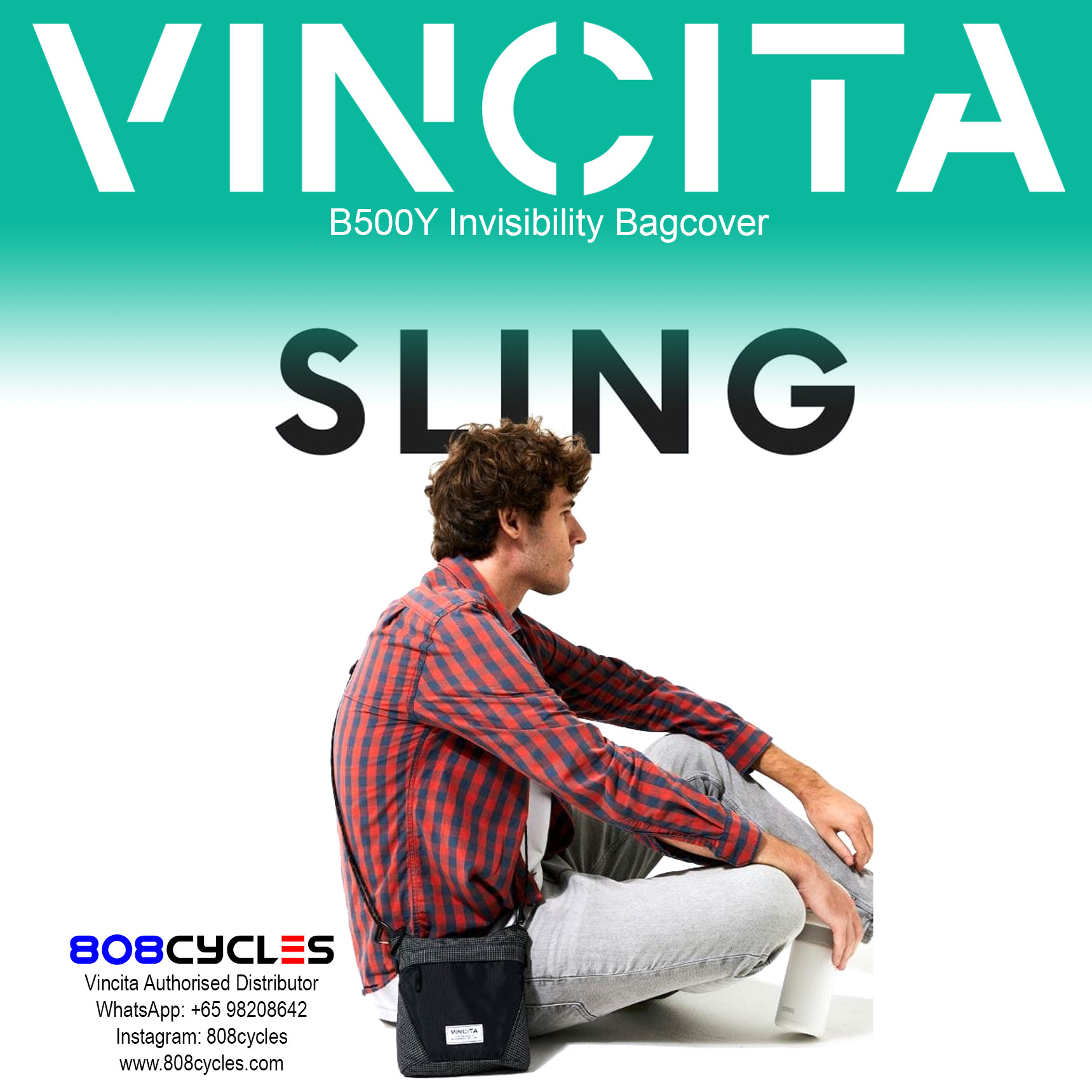 Vincita B500Y Invisibility Bike Cover and Carry Set for Brompton - Image 8