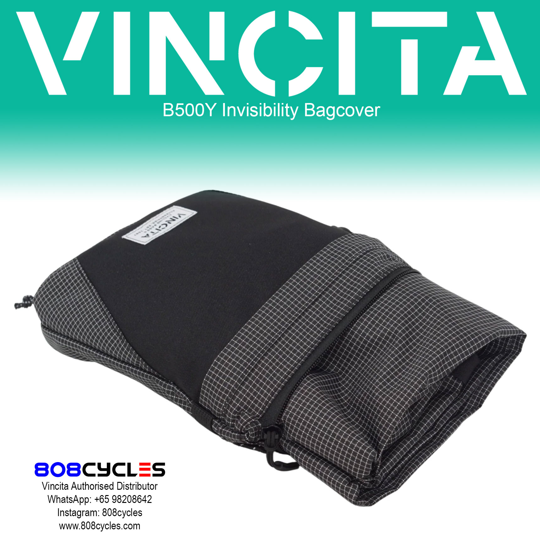 Vincita B500Y Invisibility Bike Cover and Carry Set for Brompton - Image 7