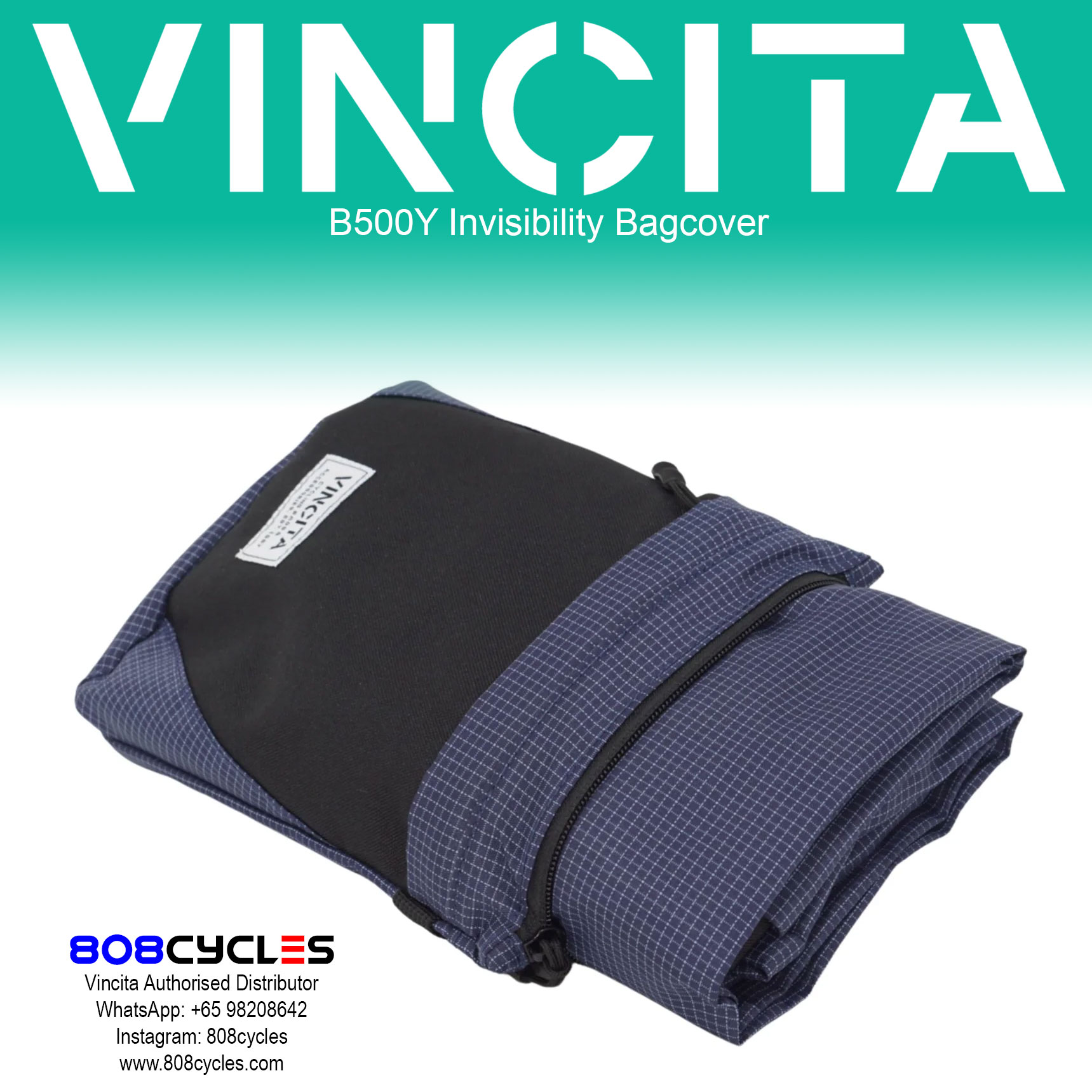 Vincita B500Y Invisibility Bike Cover and Carry Set for Brompton - Image 6