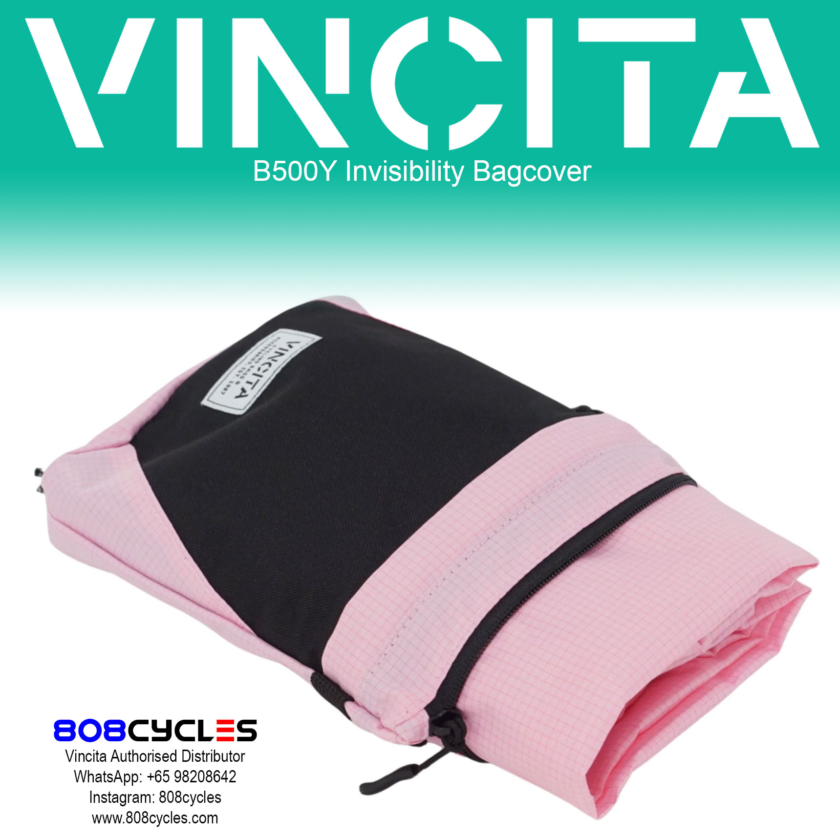 Vincita B500Y Invisibility Bike Cover and Carry Set for Brompton - Image 5