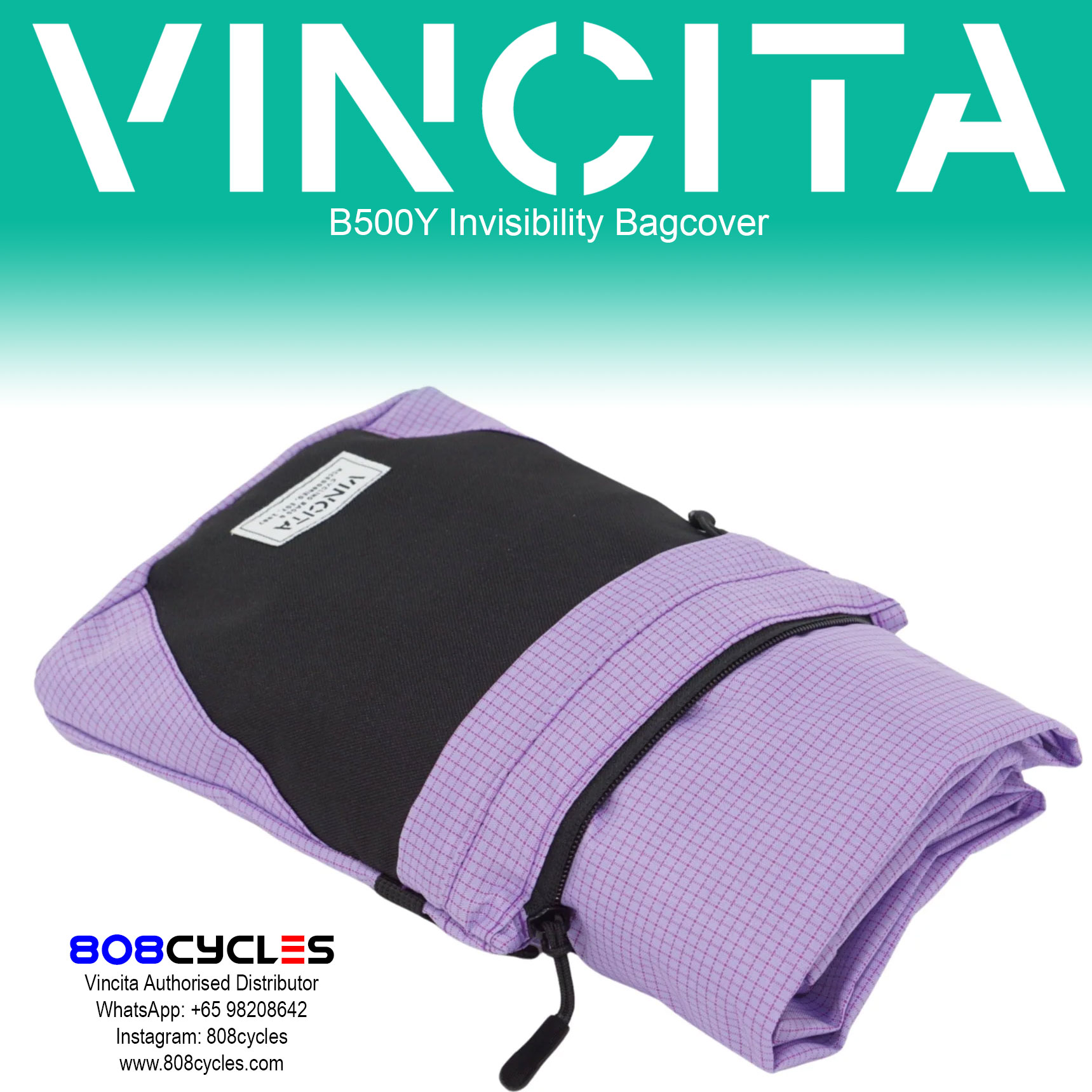 Vincita B500Y Invisibility Bike Cover and Carry Set for Brompton - Image 4