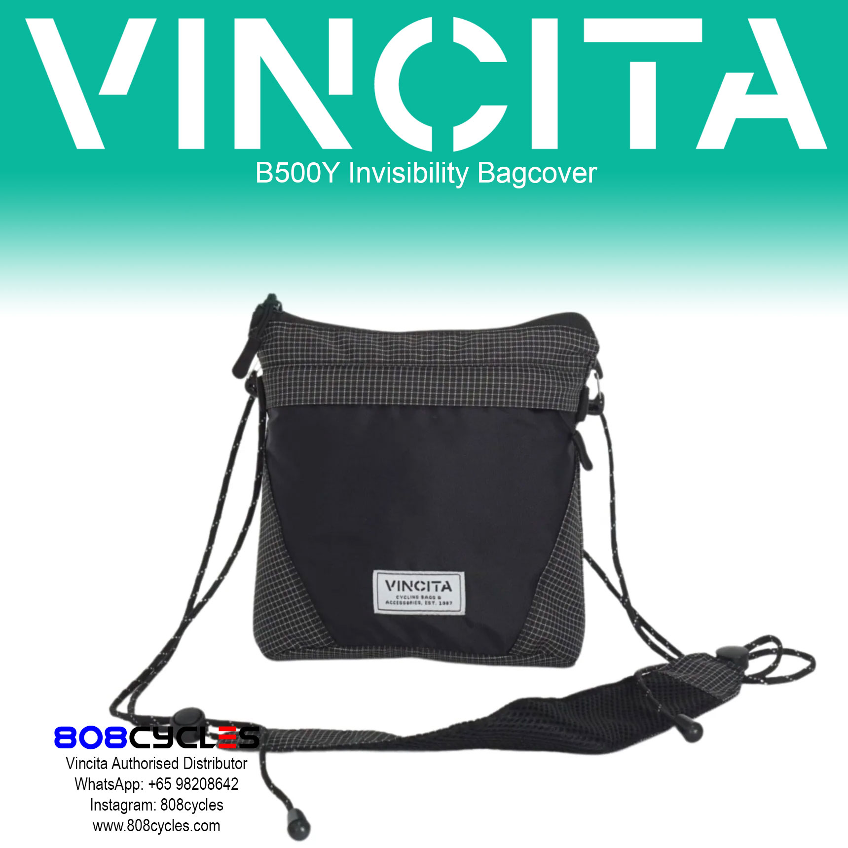 Vincita B500Y Invisibility Bike Cover and Carry Set for Brompton - Image 3
