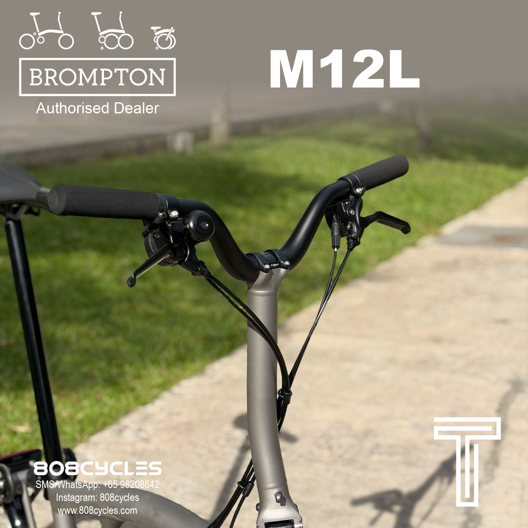 Brompton 2026 T Line 12-speed “M12L” Full-Titanium - Image 5